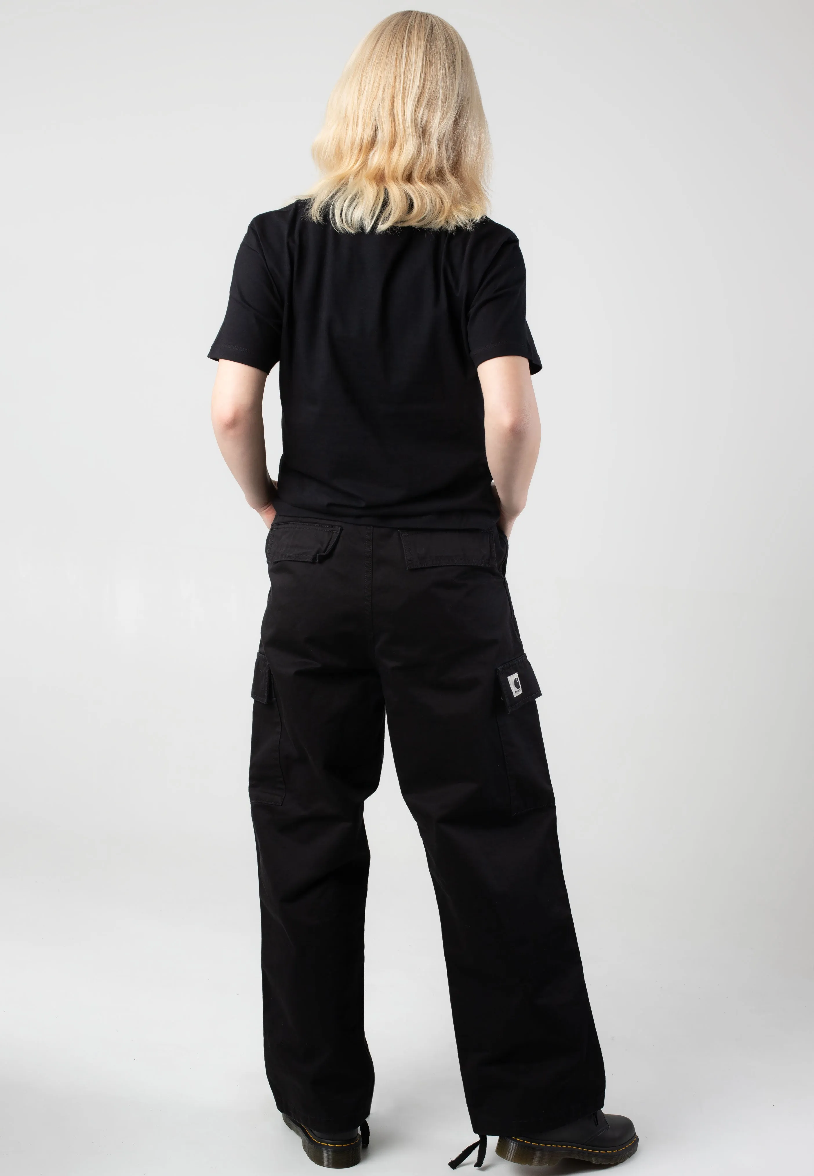 Carhartt WIP - W' Kingston Stone Washed Black - Pants Trendy Waistband