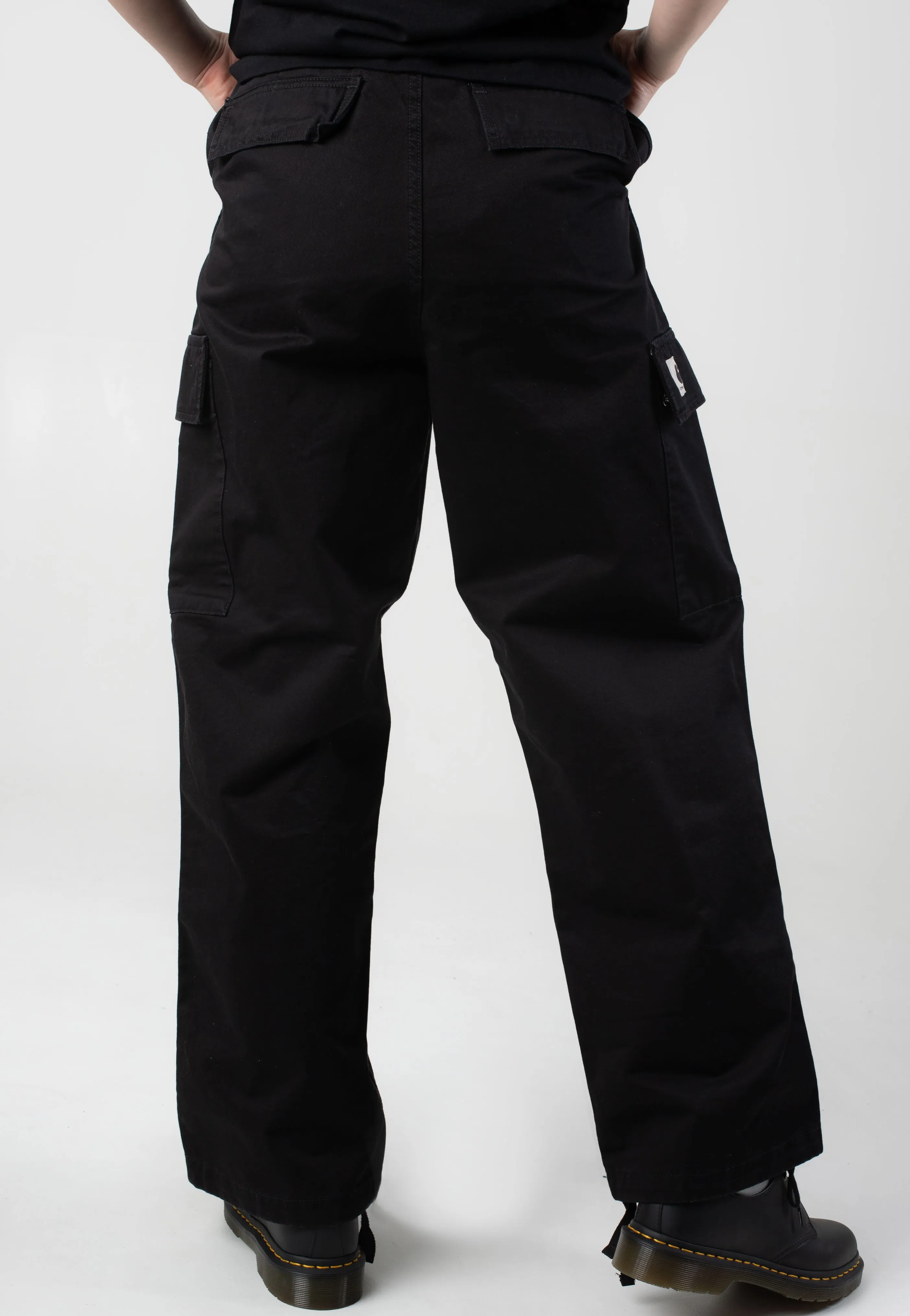 Carhartt WIP - W' Kingston Stone Washed Black - Pants Trendy Waistband