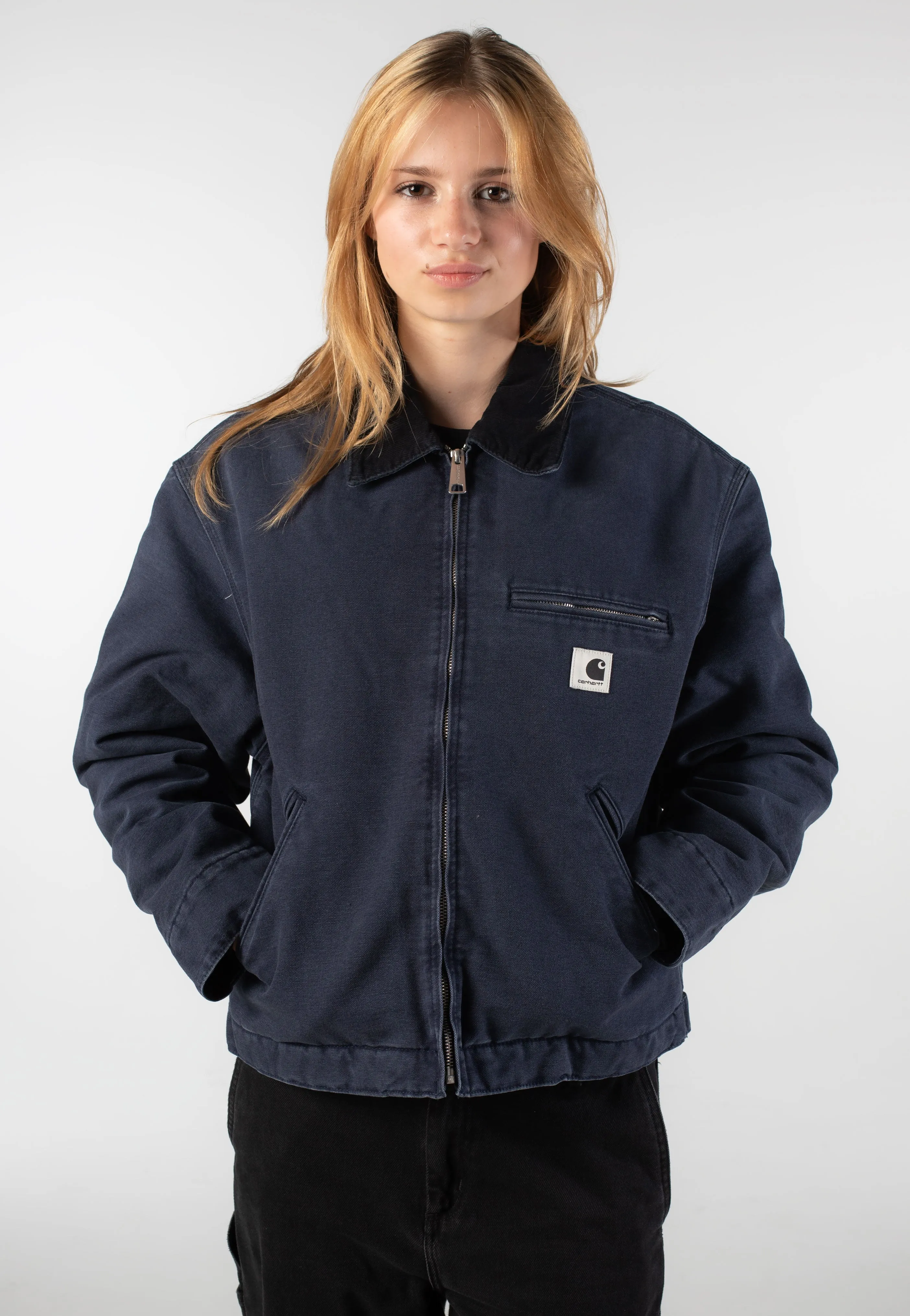 suitable for trade shows wedding guests Carhartt WIP - W' OG Detroit Stone Canvas Dark Navy/Black - Jacket