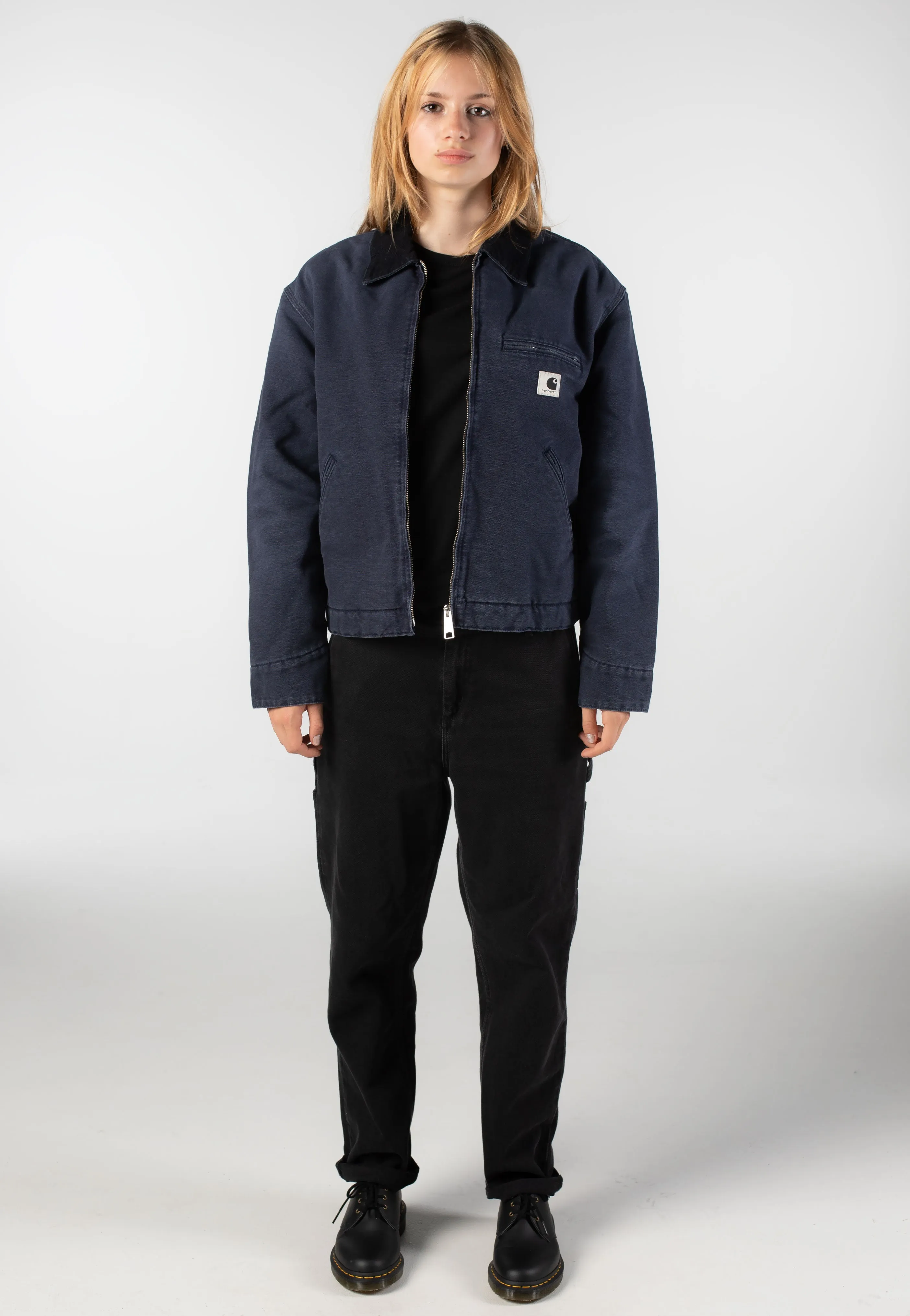 Carhartt WIP - W' OG Detroit Stone Canvas Dark Navy/Black - Jacket Running Shoes