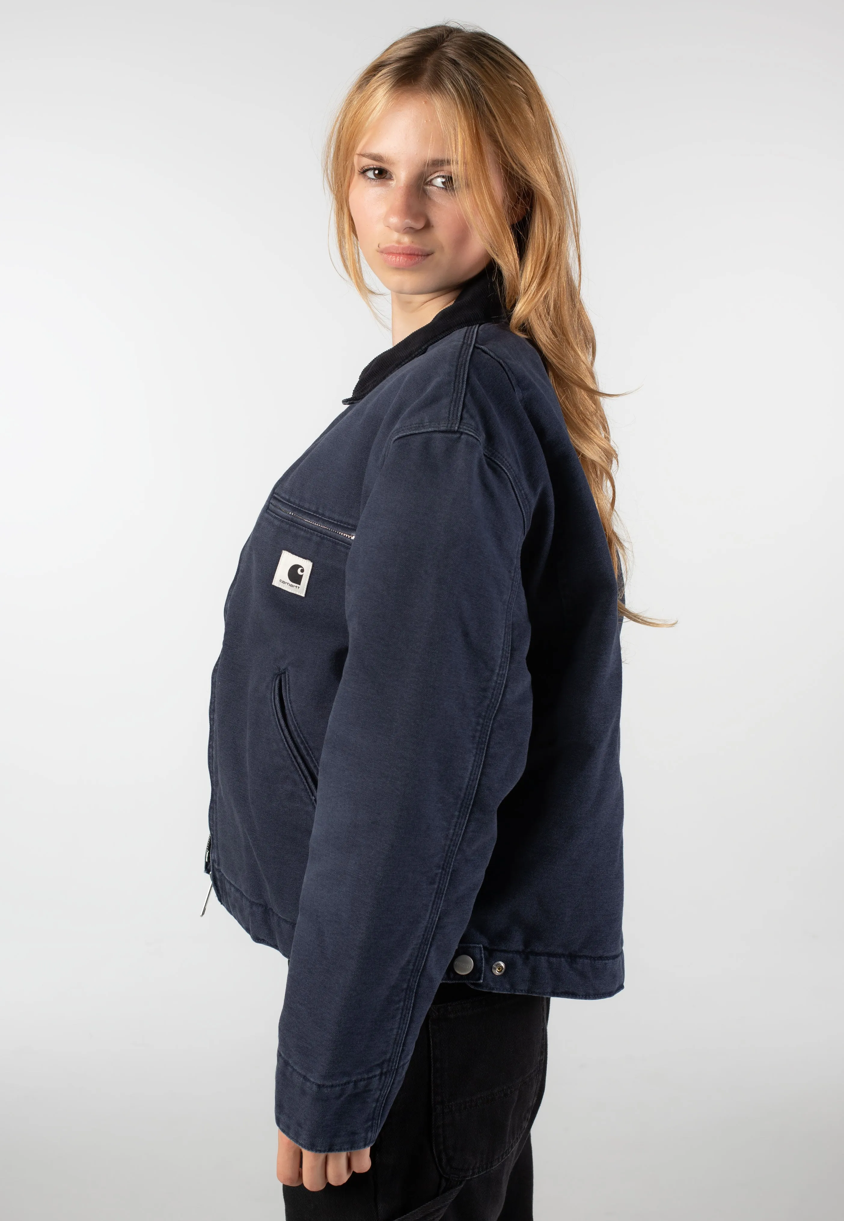 Carhartt WIP - W' OG Detroit Stone Canvas Dark Navy/Black - Jacket Running Shoes