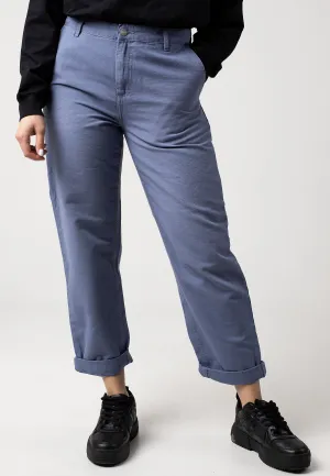 Low Maintenance Frayed hem Carhartt WIP - W' Pierce Aged Canvas Bay Blue - Pants