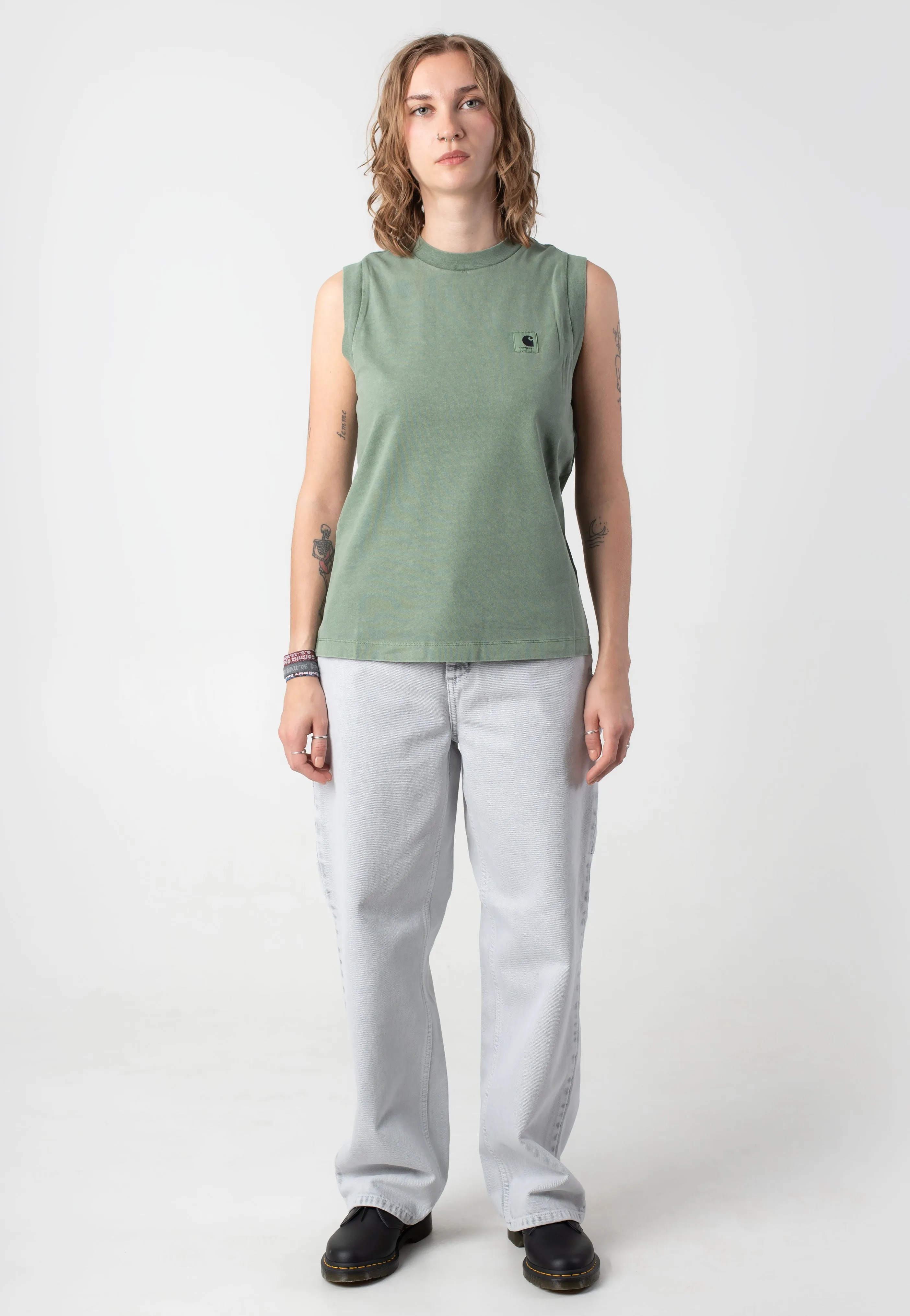 Carhartt WIP - W' Pierce Straight Black Chalk Wash - Pants Quick Wash