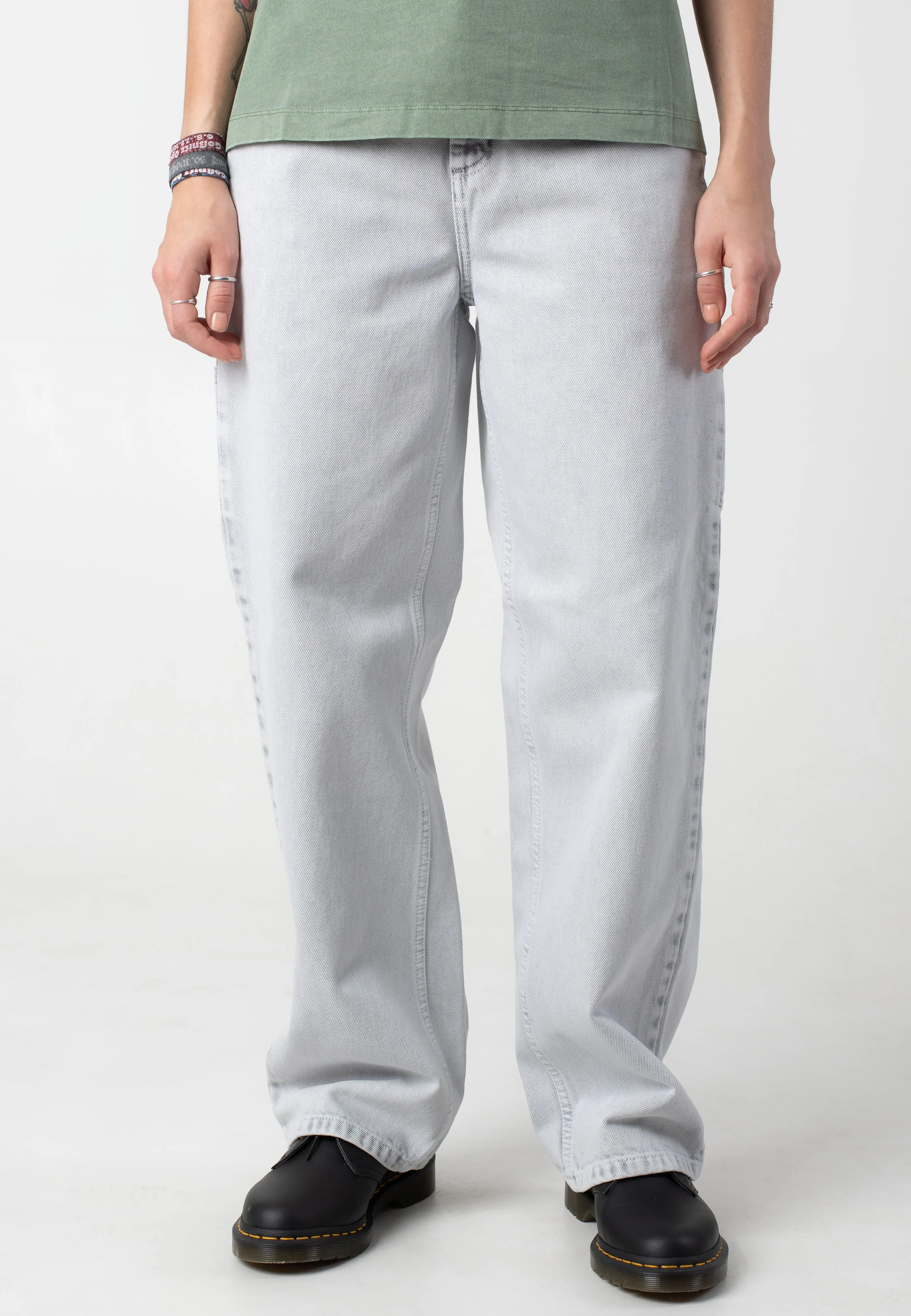 Carhartt WIP - W' Pierce Straight Black Chalk Wash - Pants Stay Comfortable Reliable Fit