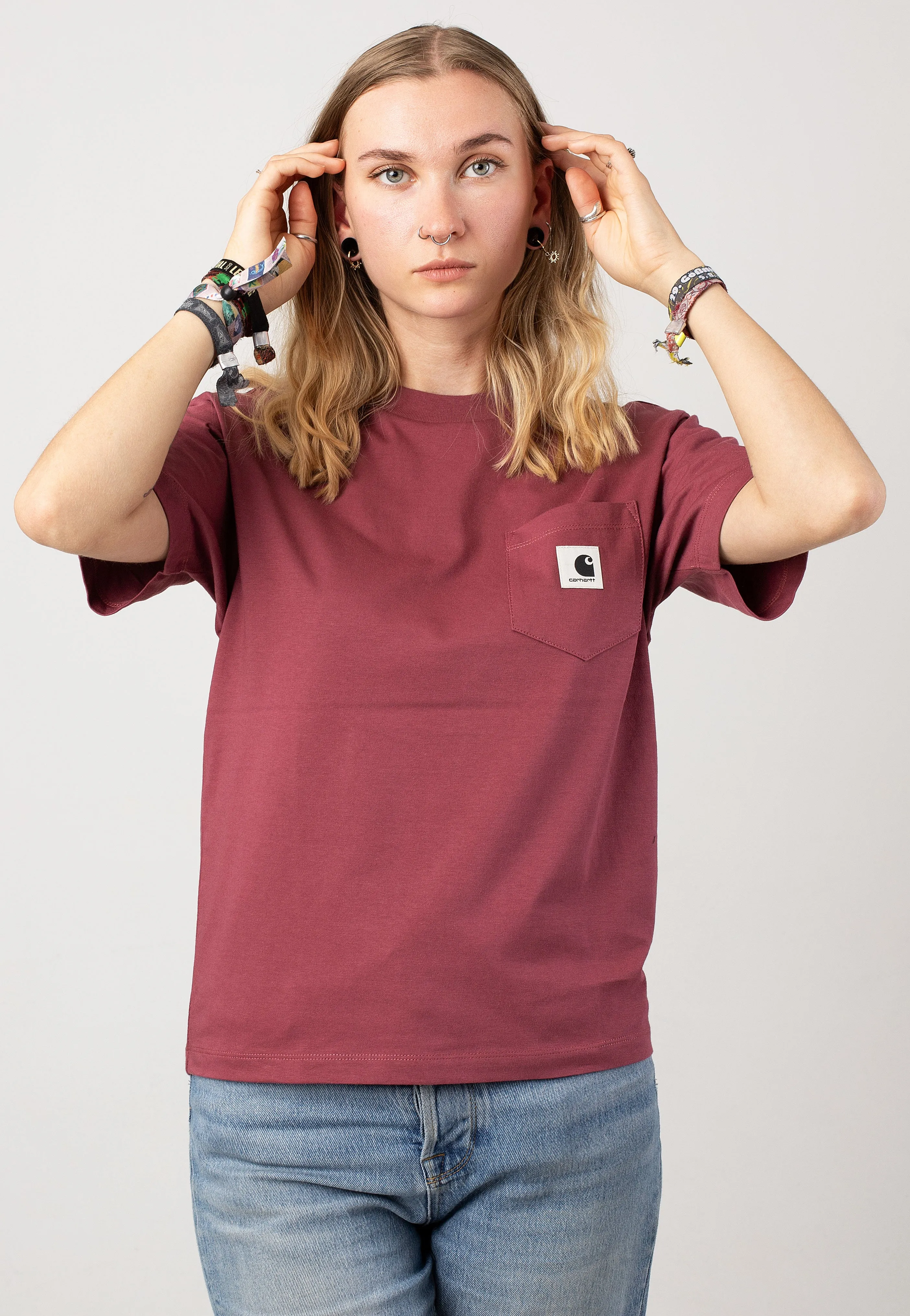 Carhartt WIP - W' Pocket Dusty Fuchsia - T-Shirt Subtle Elegance