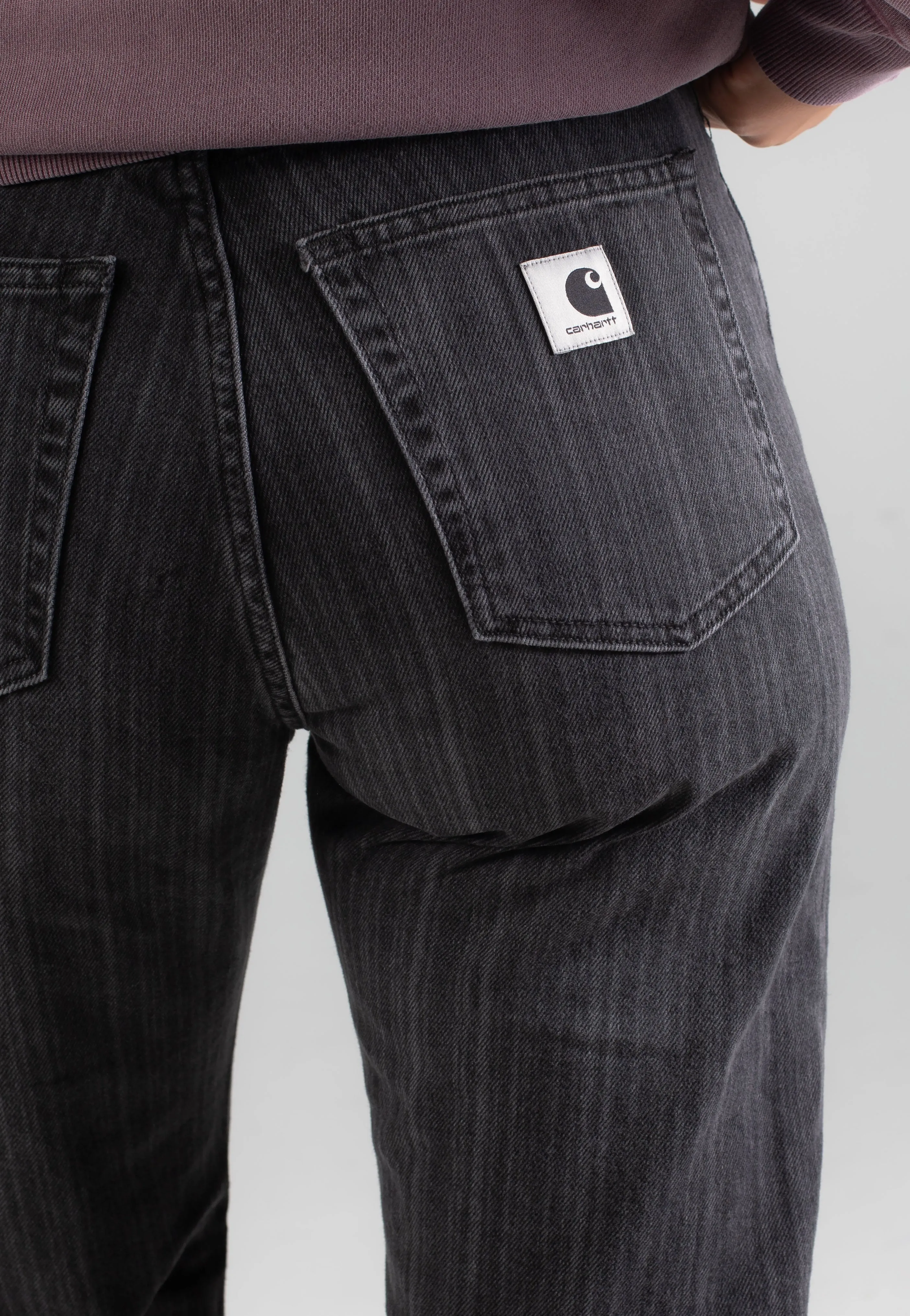 Carhartt WIP - W' Rylan Stripe Black Stone Washed - Jeans Smart Look