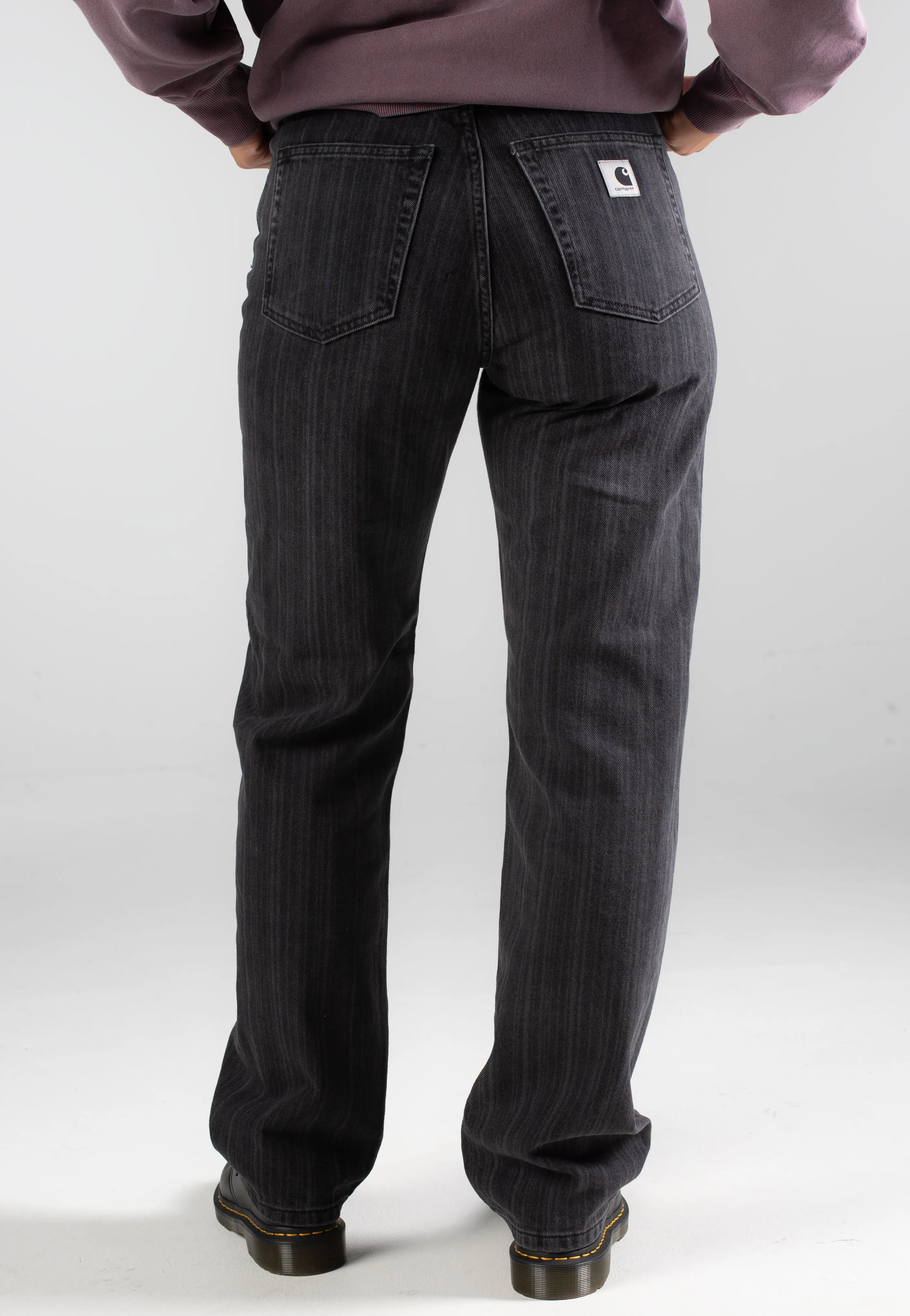 Carhartt WIP - W' Rylan Stripe Black Stone Washed - Jeans Smart Look
