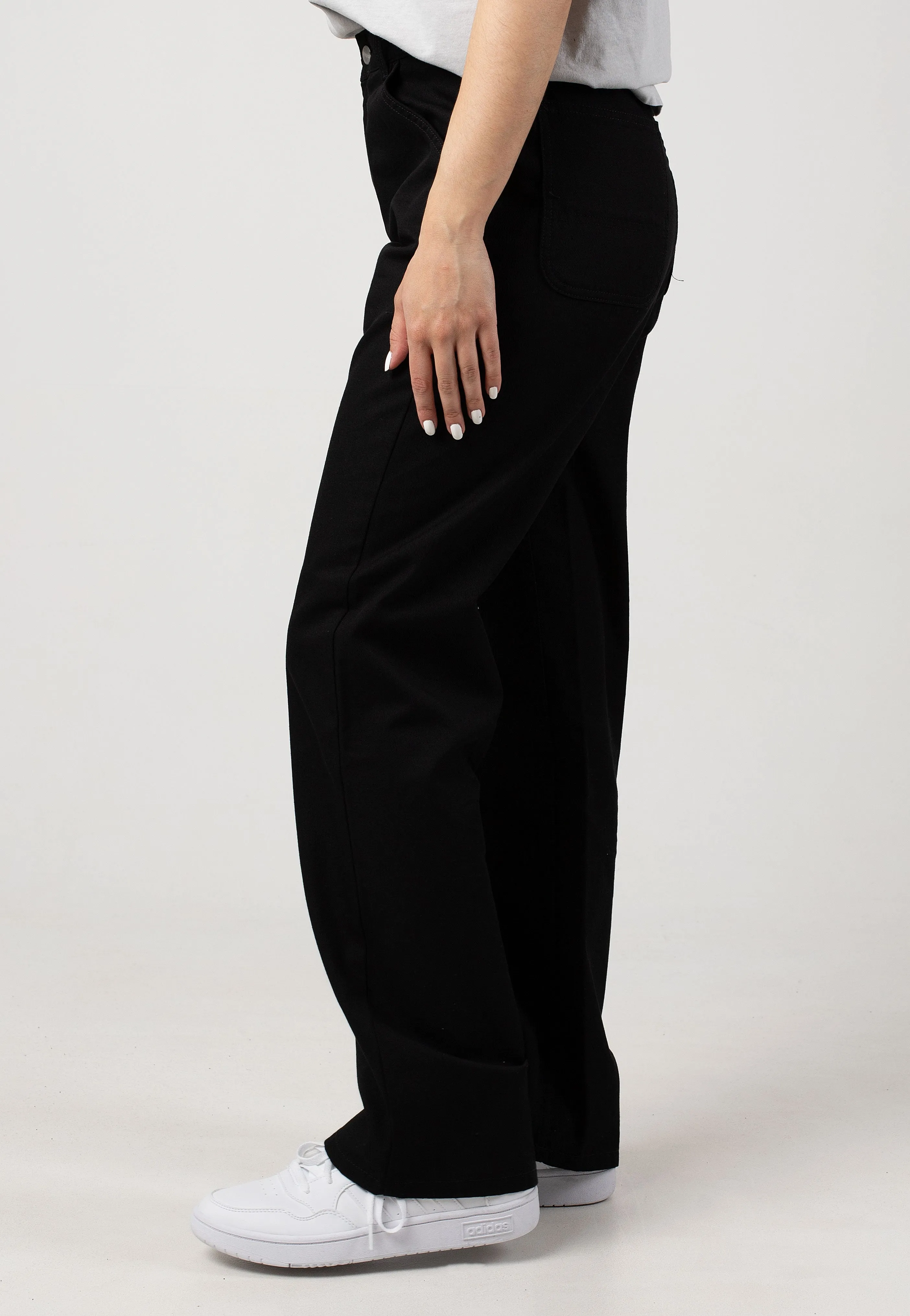 Carhartt WIP - W' Simple Rinsed Black - Pants High Rise