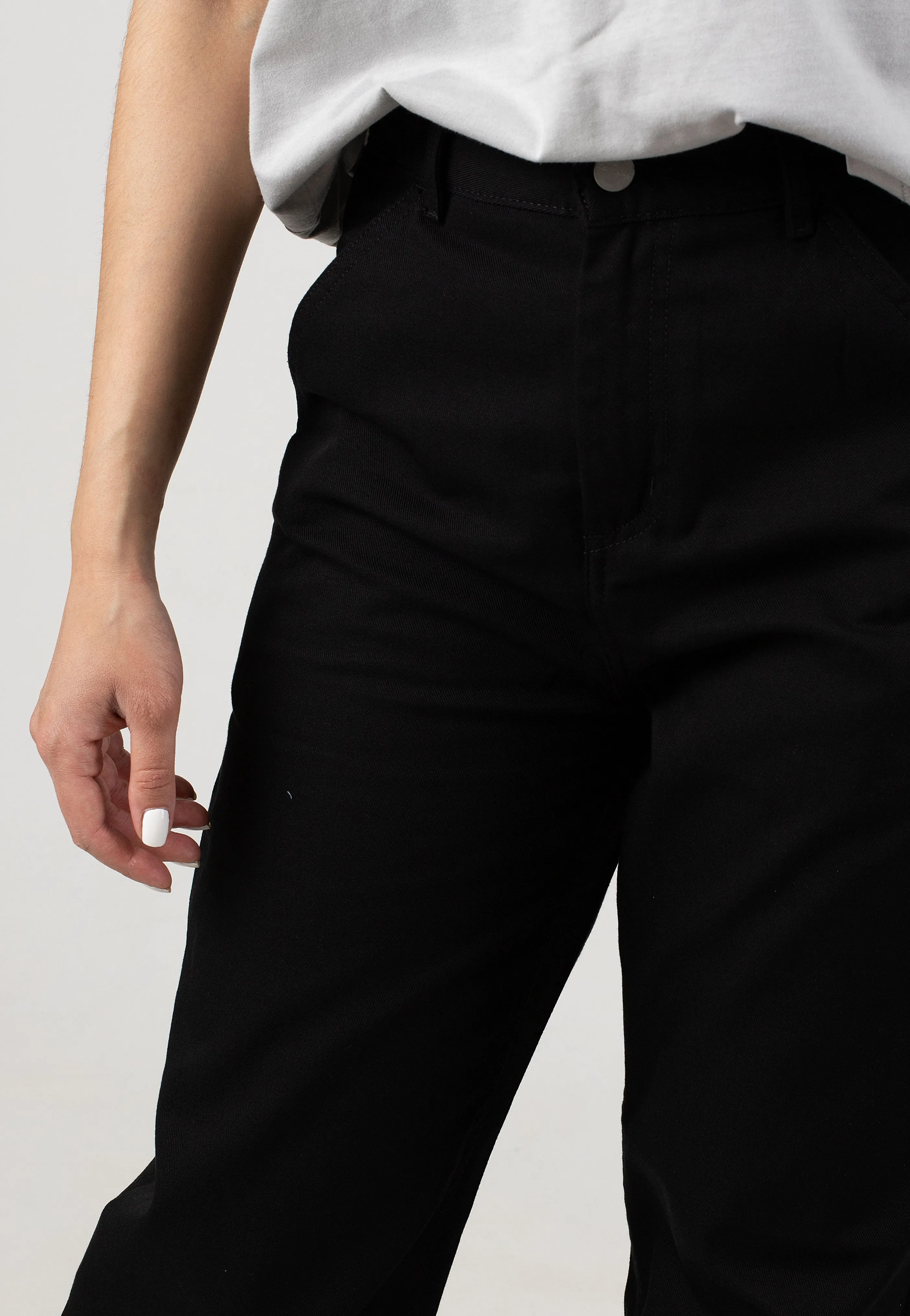 Carhartt WIP - W' Simple Rinsed Black - Pants High Rise