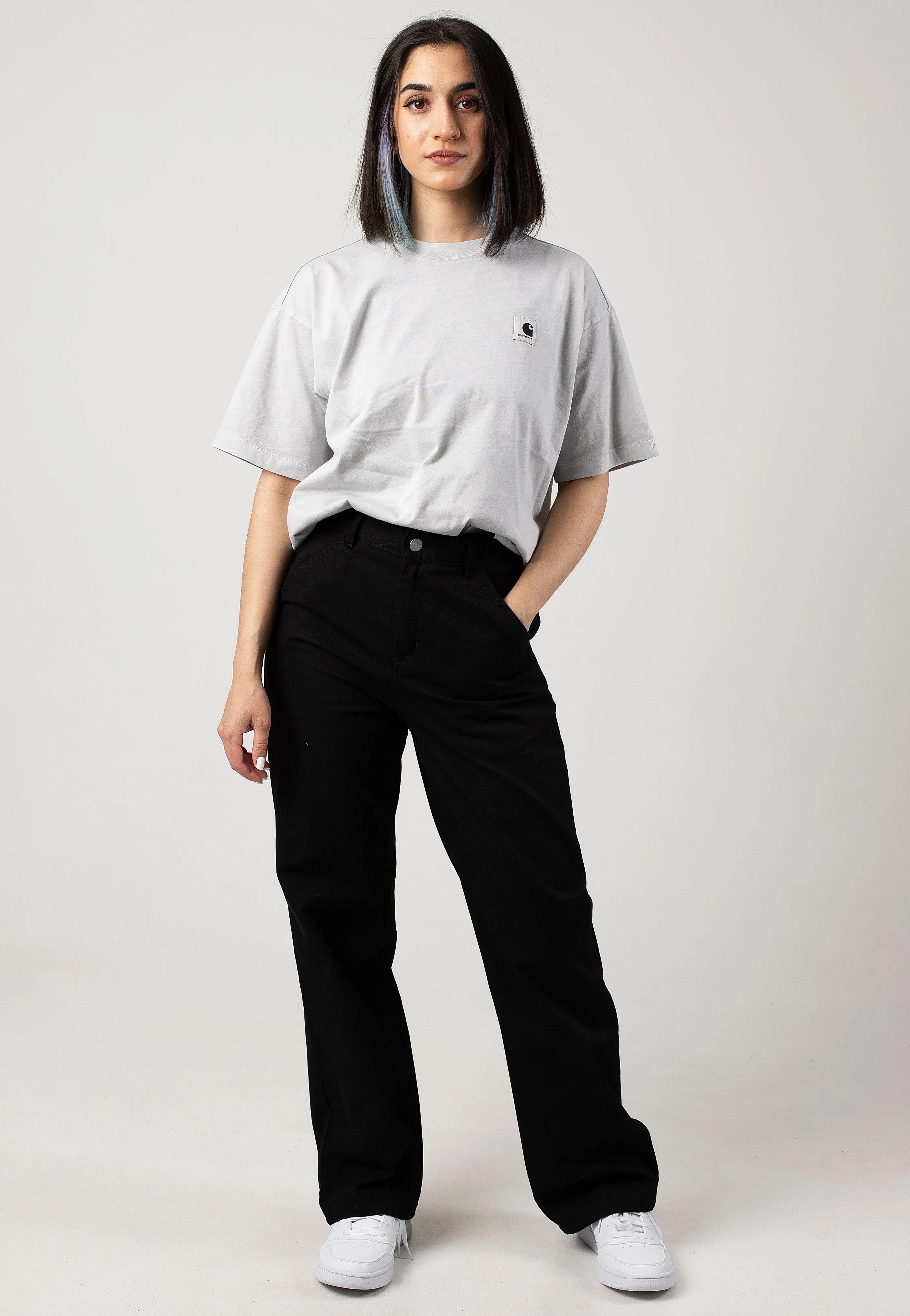 Carhartt WIP - W' Simple Rinsed Black - Pants High Rise