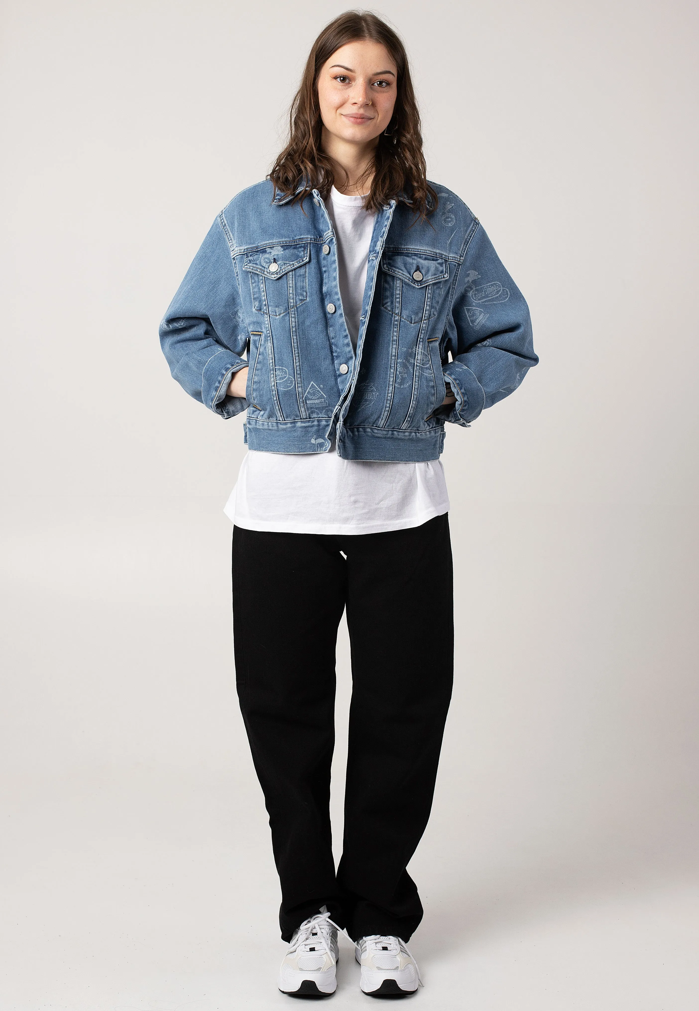 Carhartt WIP - W' Stamp Jeans Jacket Bleached Stamp Print/Blue - Jeans Jacket Street Function Vanity