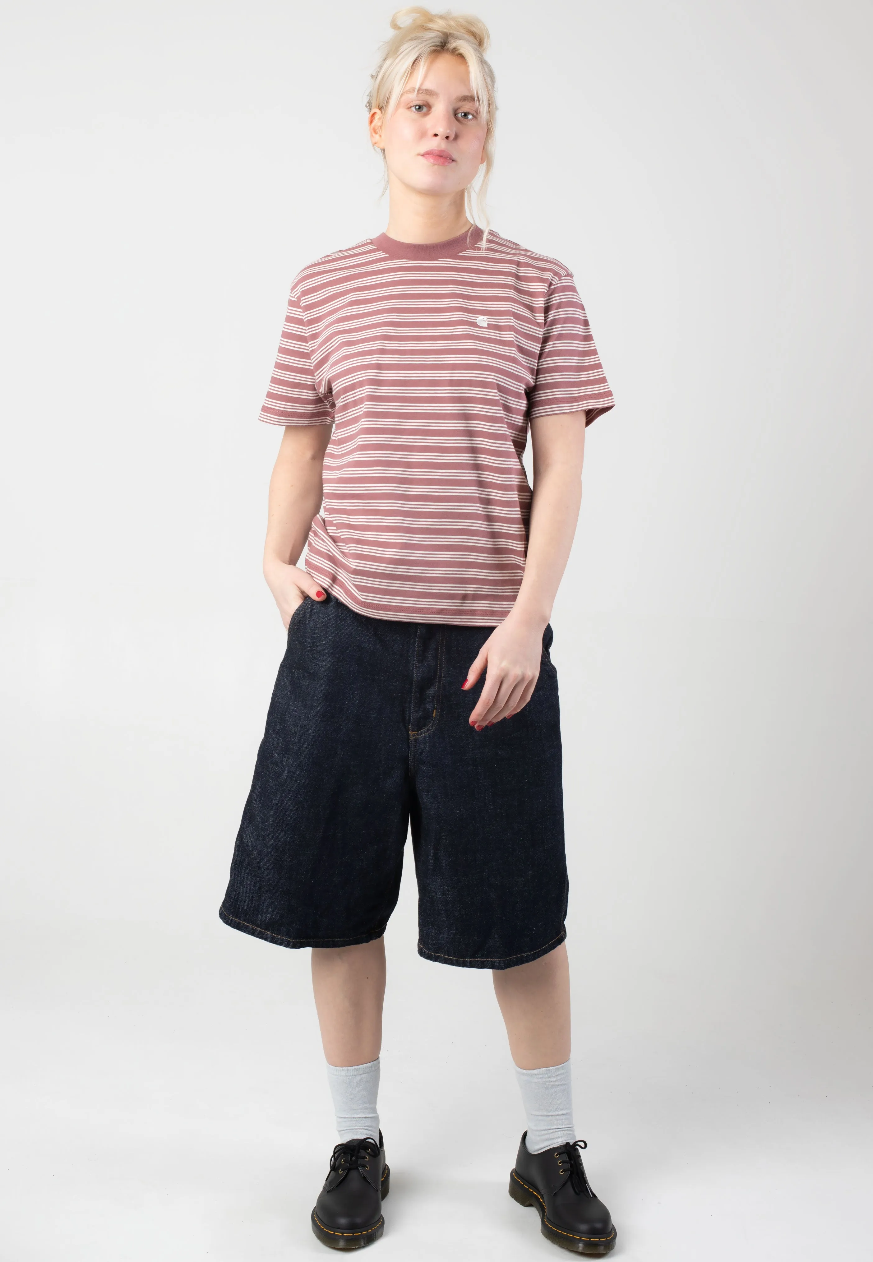 Casual Layer Collared Carhartt WIP - W' Sydney Sydney Stripe/Dusky Pink - T-Shirt