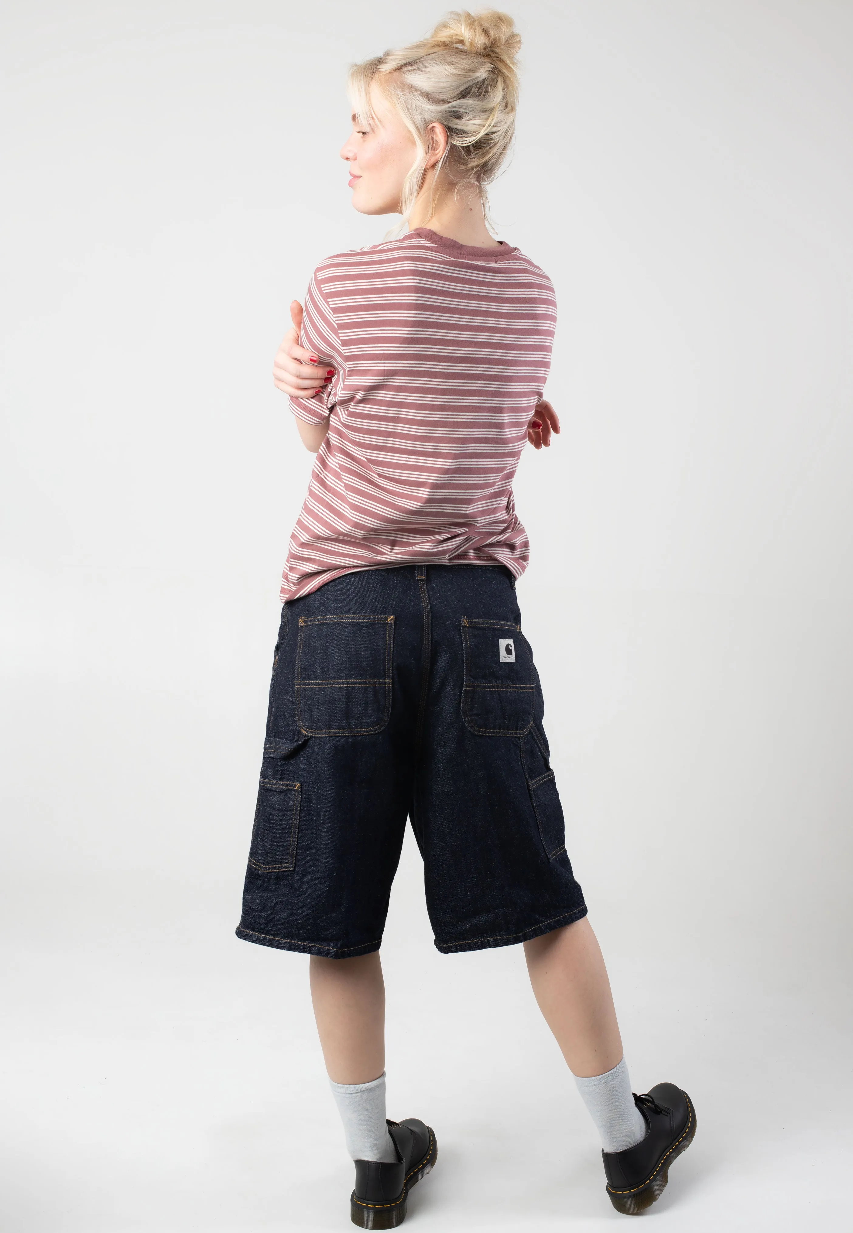 Carhartt WIP - W' Sydney Sydney Stripe/Dusky Pink - T-Shirt hypoallergenic
