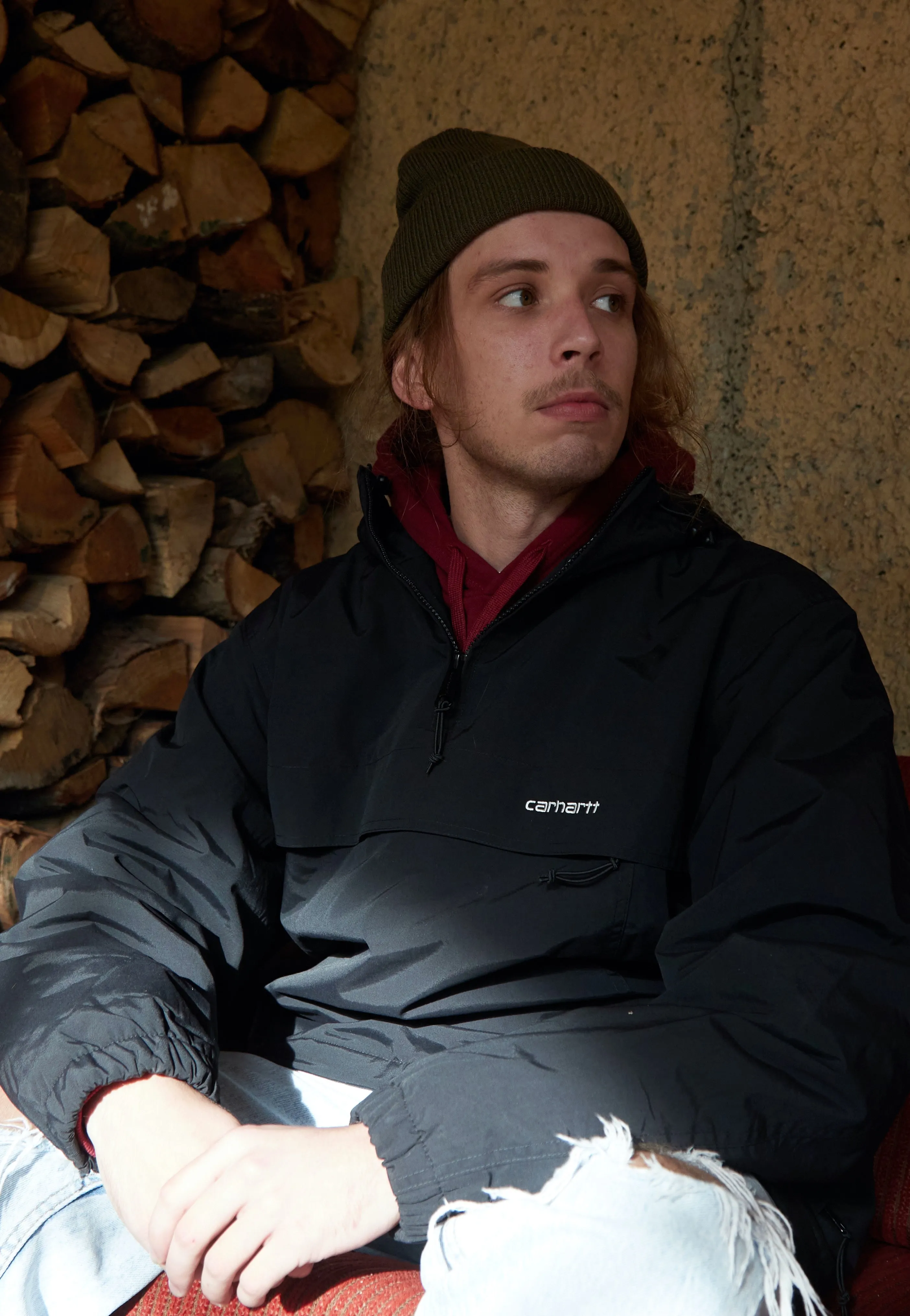 Enhance suitable for land sports Carhartt WIP - Windbreaker Black/White - Jacket