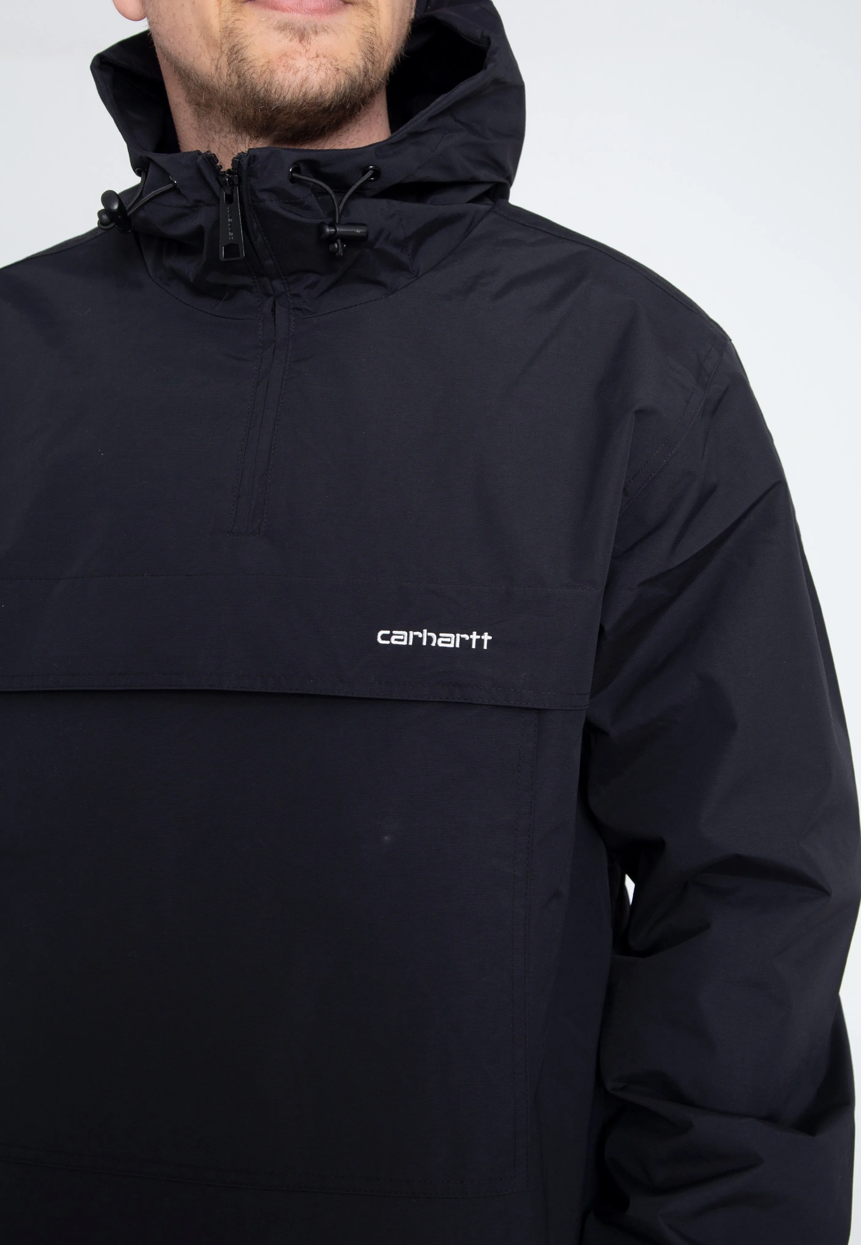 Carhartt WIP - Windbreaker Black/White - Jacket Beaded Detail