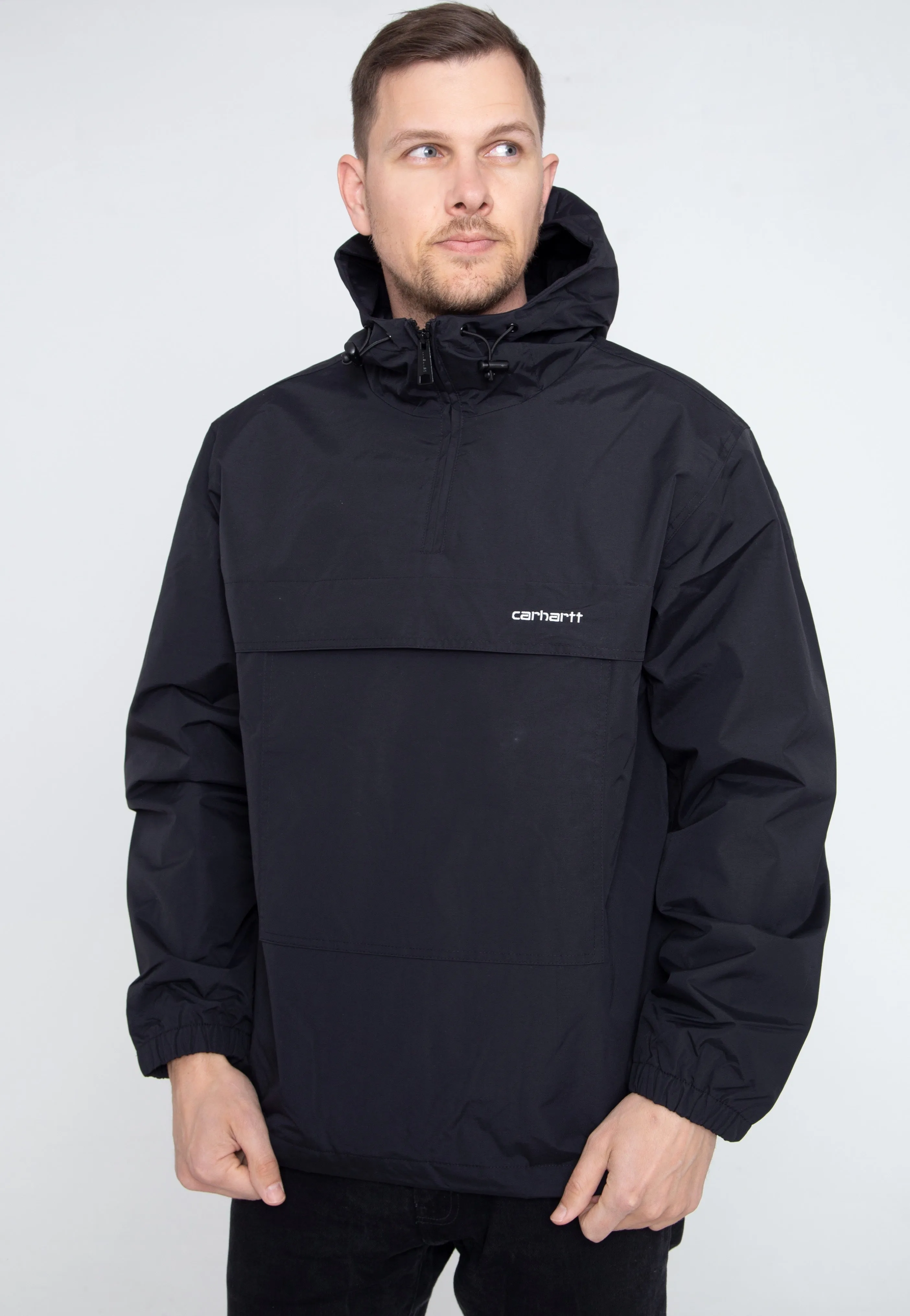 Carhartt WIP - Windbreaker Black/White - Jacket Beaded Detail