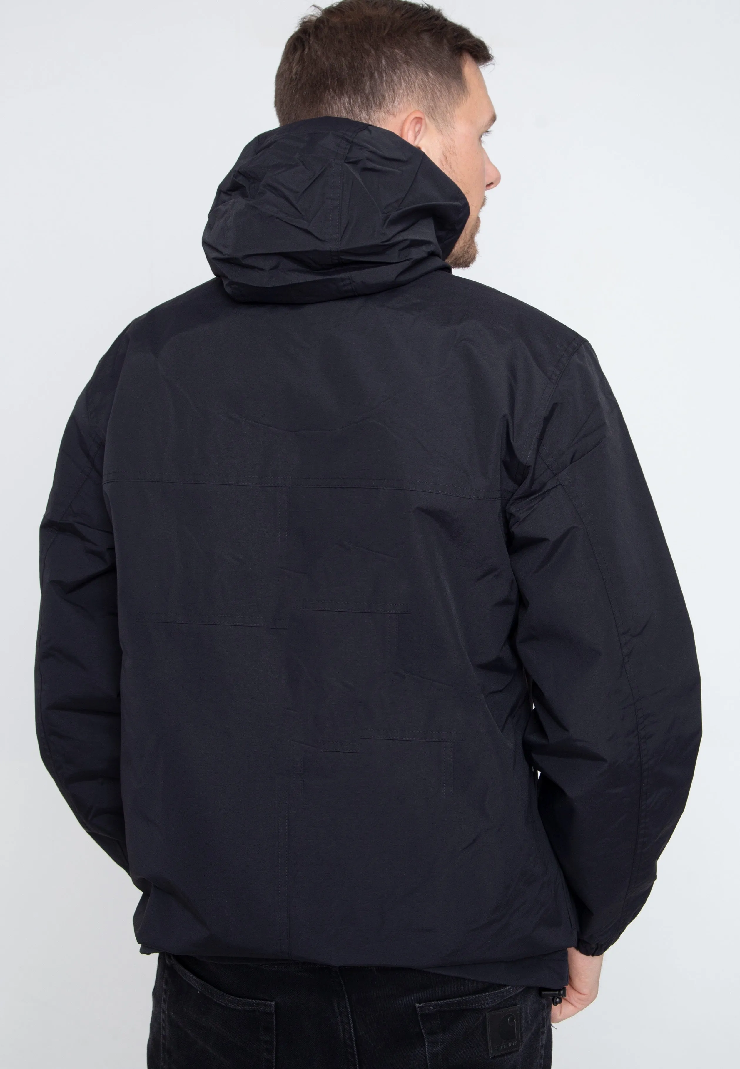 Carhartt WIP - Windbreaker Black/White - Jacket Beaded Detail