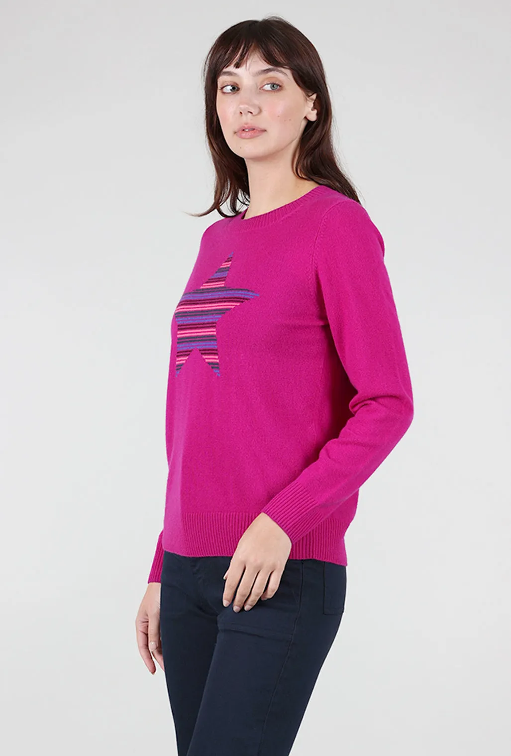 Cashmere Leilani Star Sweater, Grape Fall Favorite