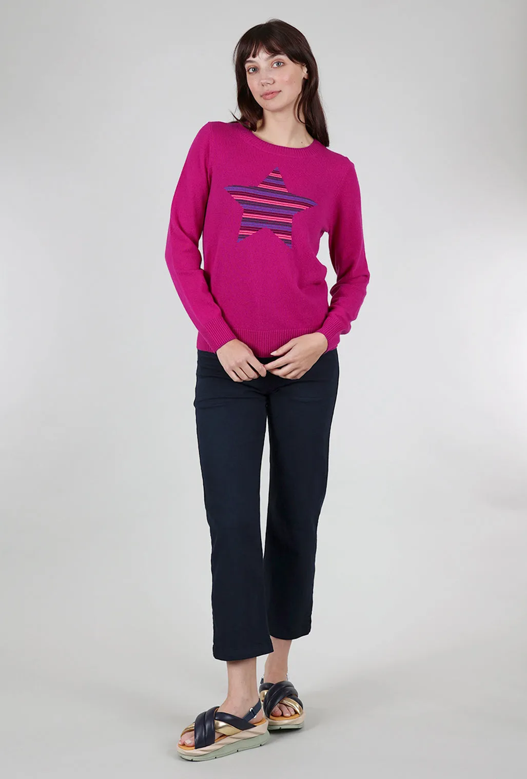 Cashmere Leilani Star Sweater, Grape Fall Favorite