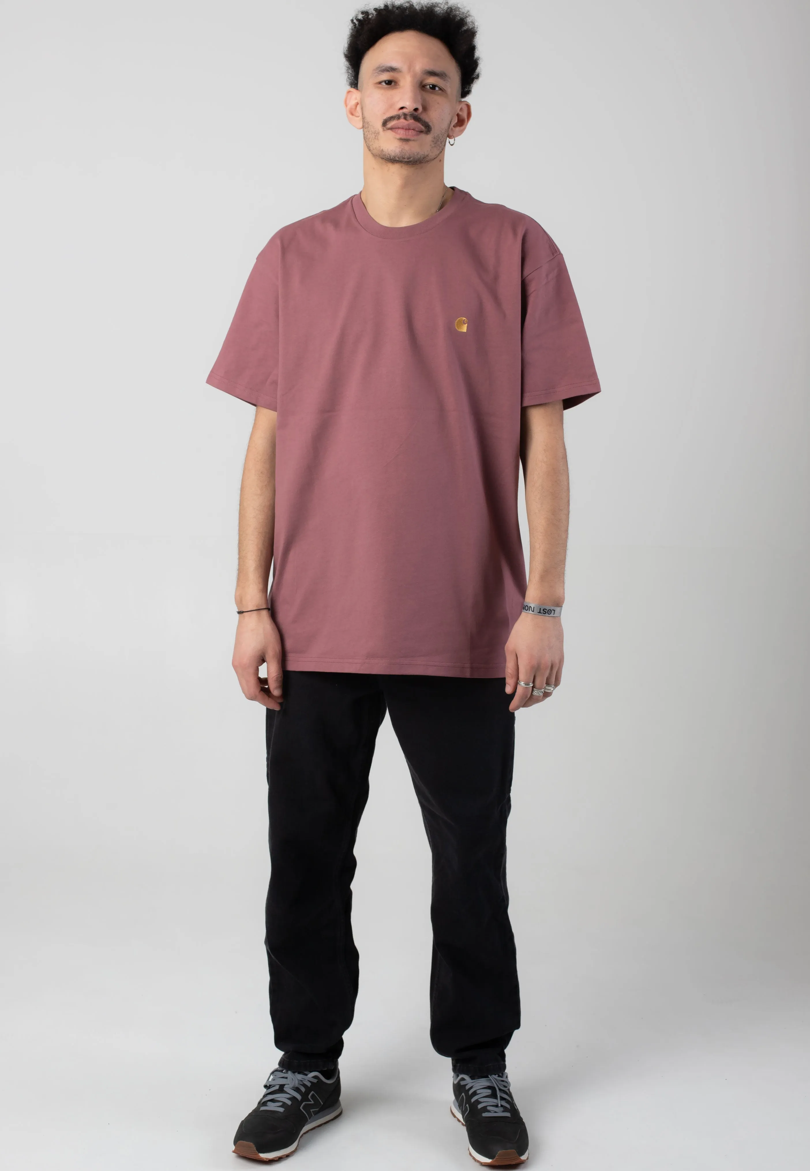 Casual Basic Wear Carhartt WIP - Chase Dusky Pink/Gold - T-Shirt