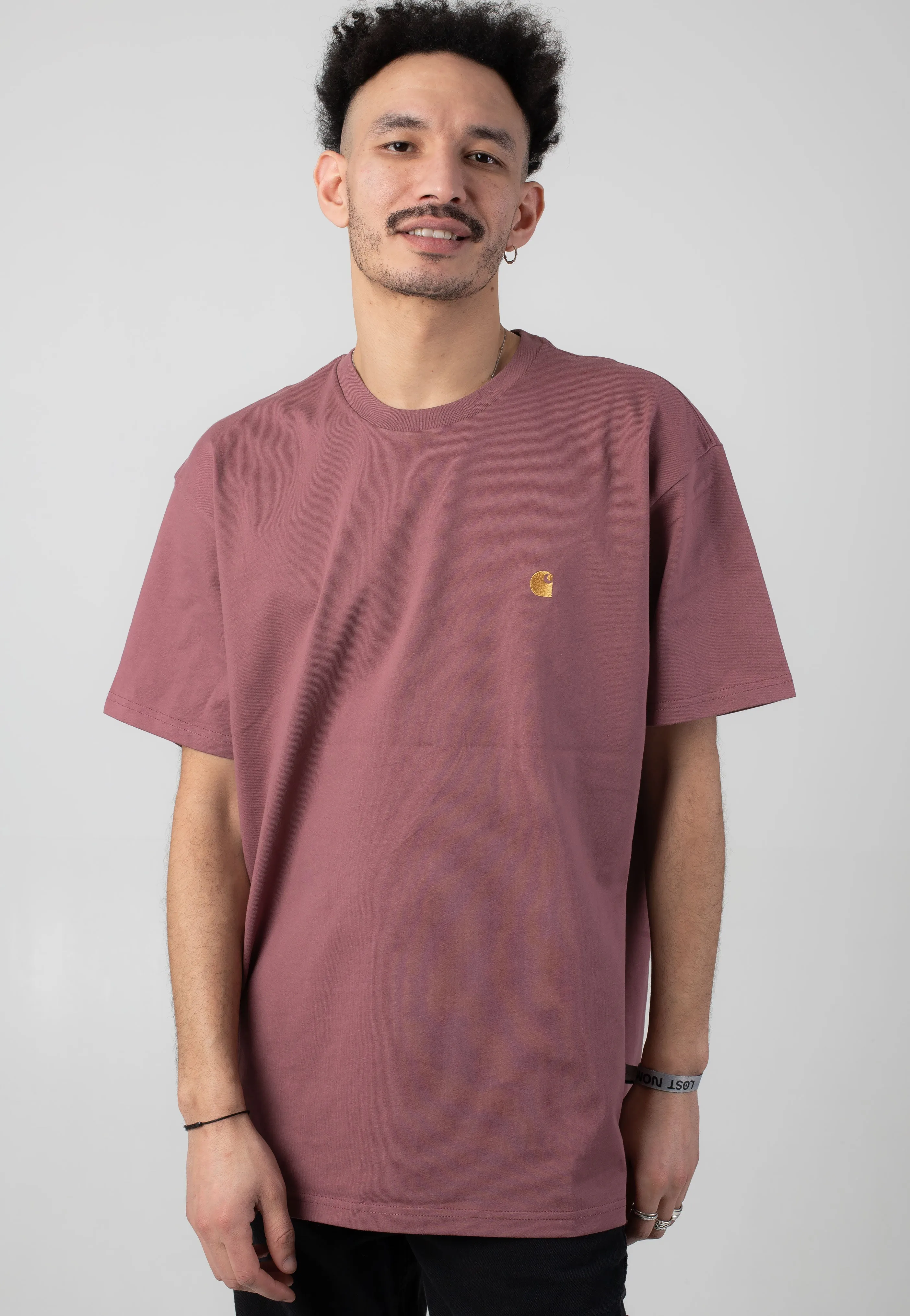 Casual Basic Wear Carhartt WIP - Chase Dusky Pink/Gold - T-Shirt
