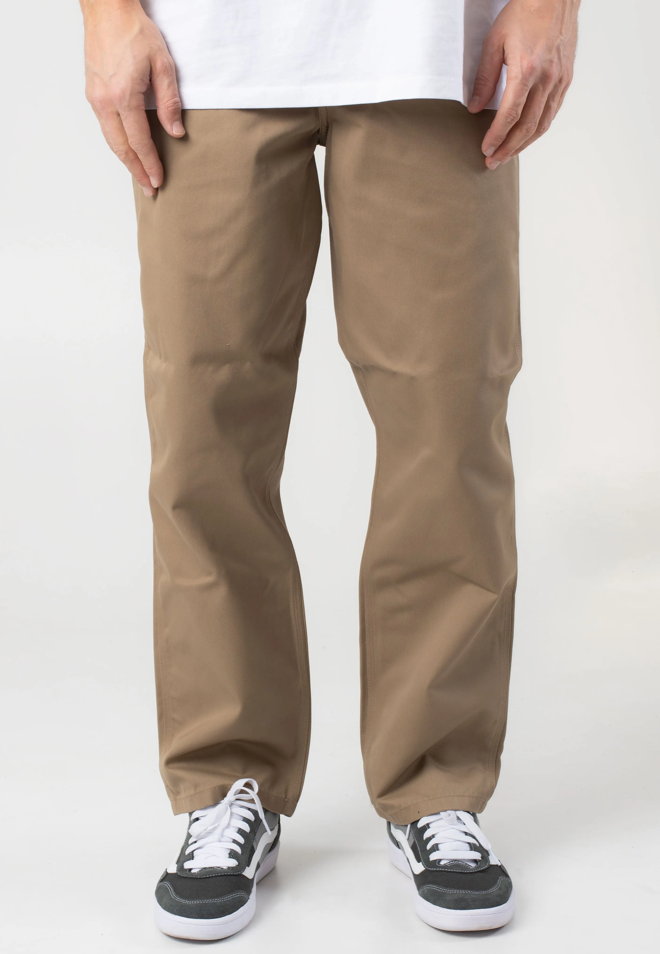 Bootcut shape Carhartt WIP - Simple Rinsed Leather - Pants