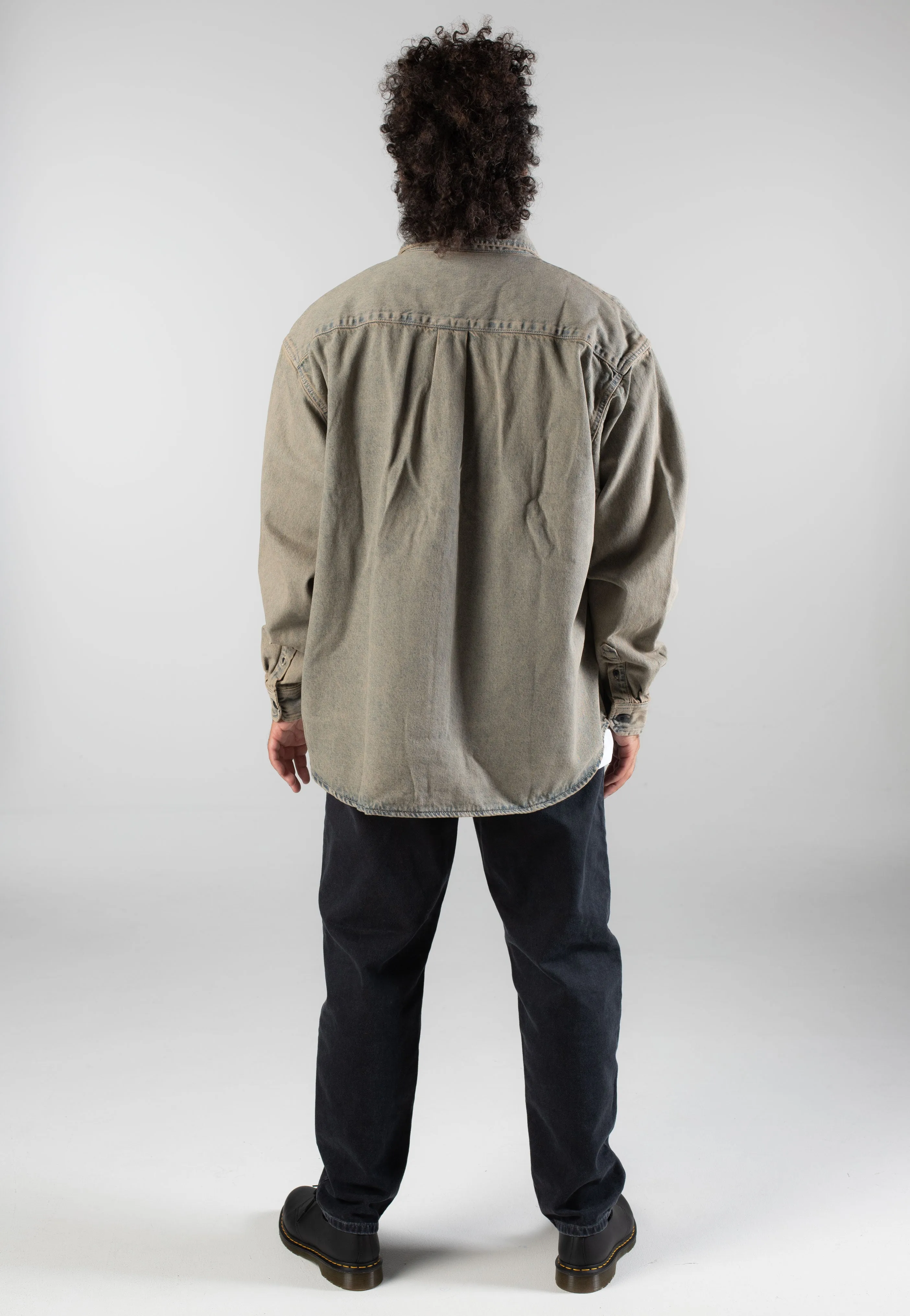 Casual Jacket Carhartt WIP - Tigan Shirt Denim Blue/Leather - Jacket