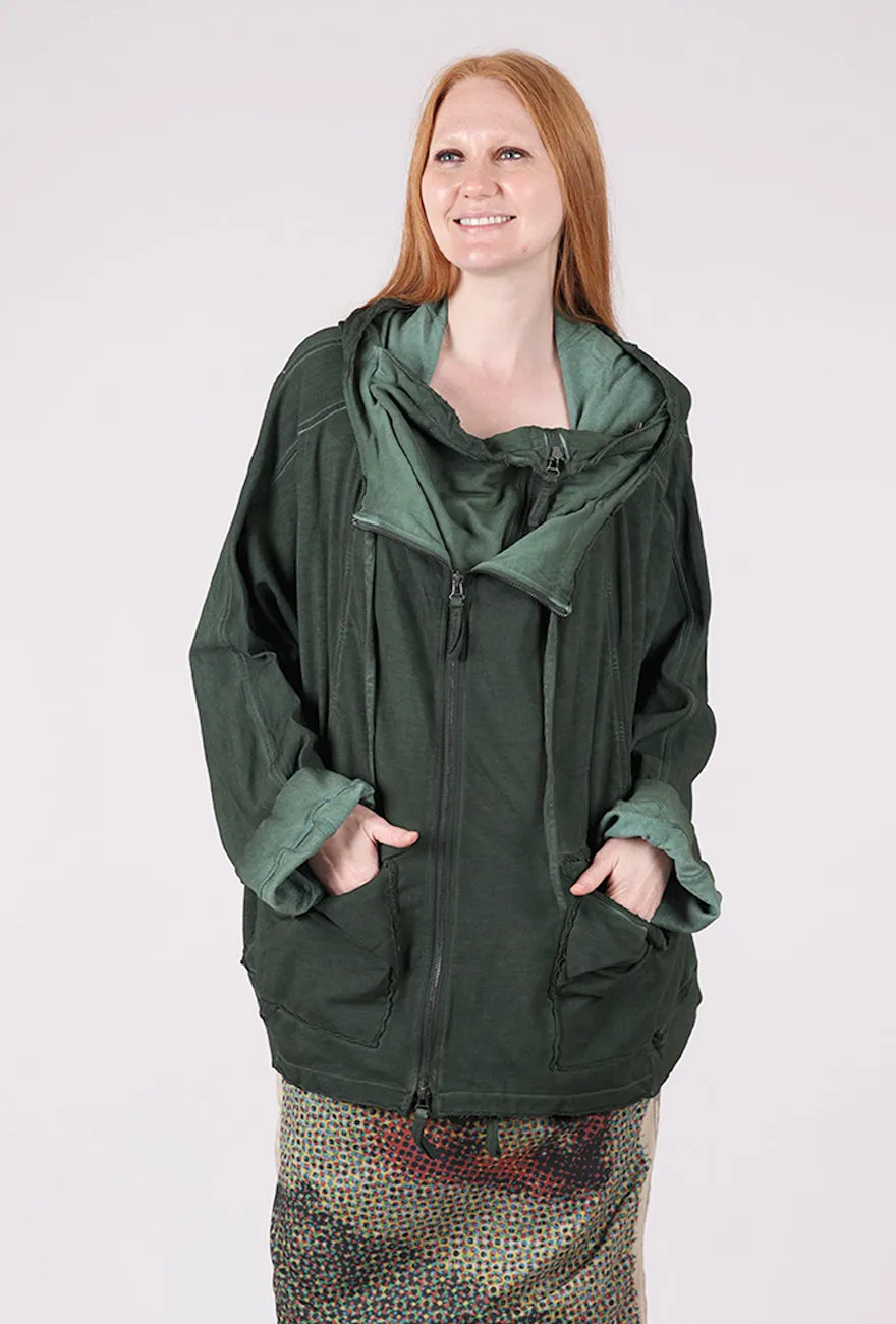 Hand-Dyed French Terry Zip Jacket, Pine Cloud professional suitable for day wear
