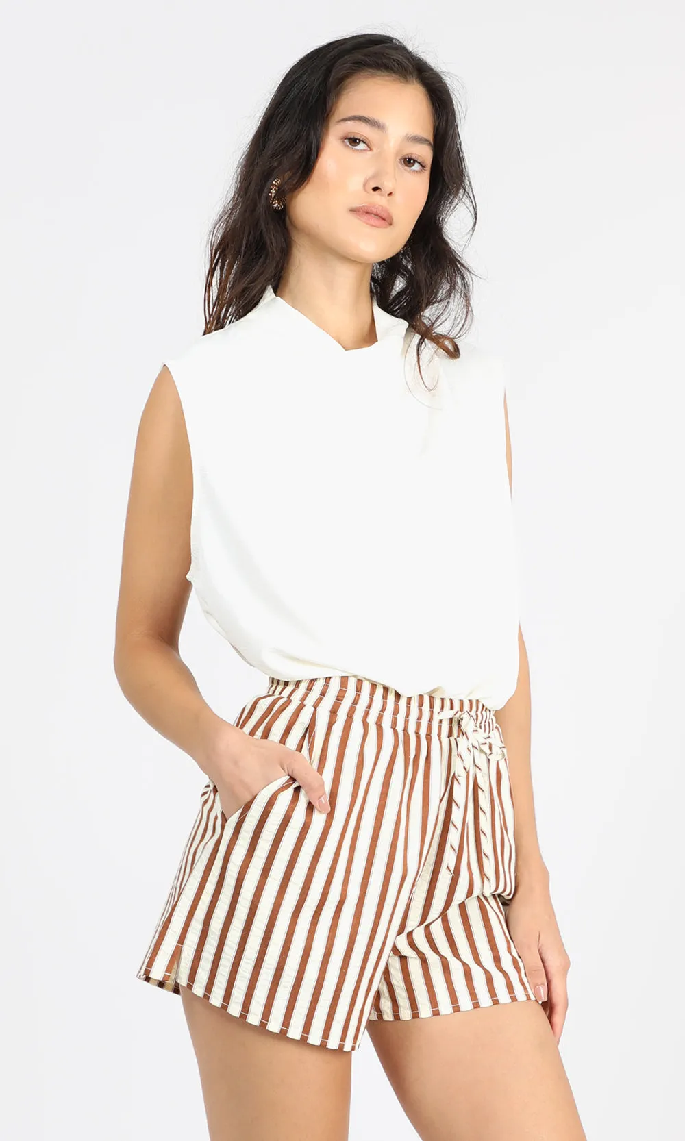 Graham Stripe Pull Up Shorts All Time Use quick dry