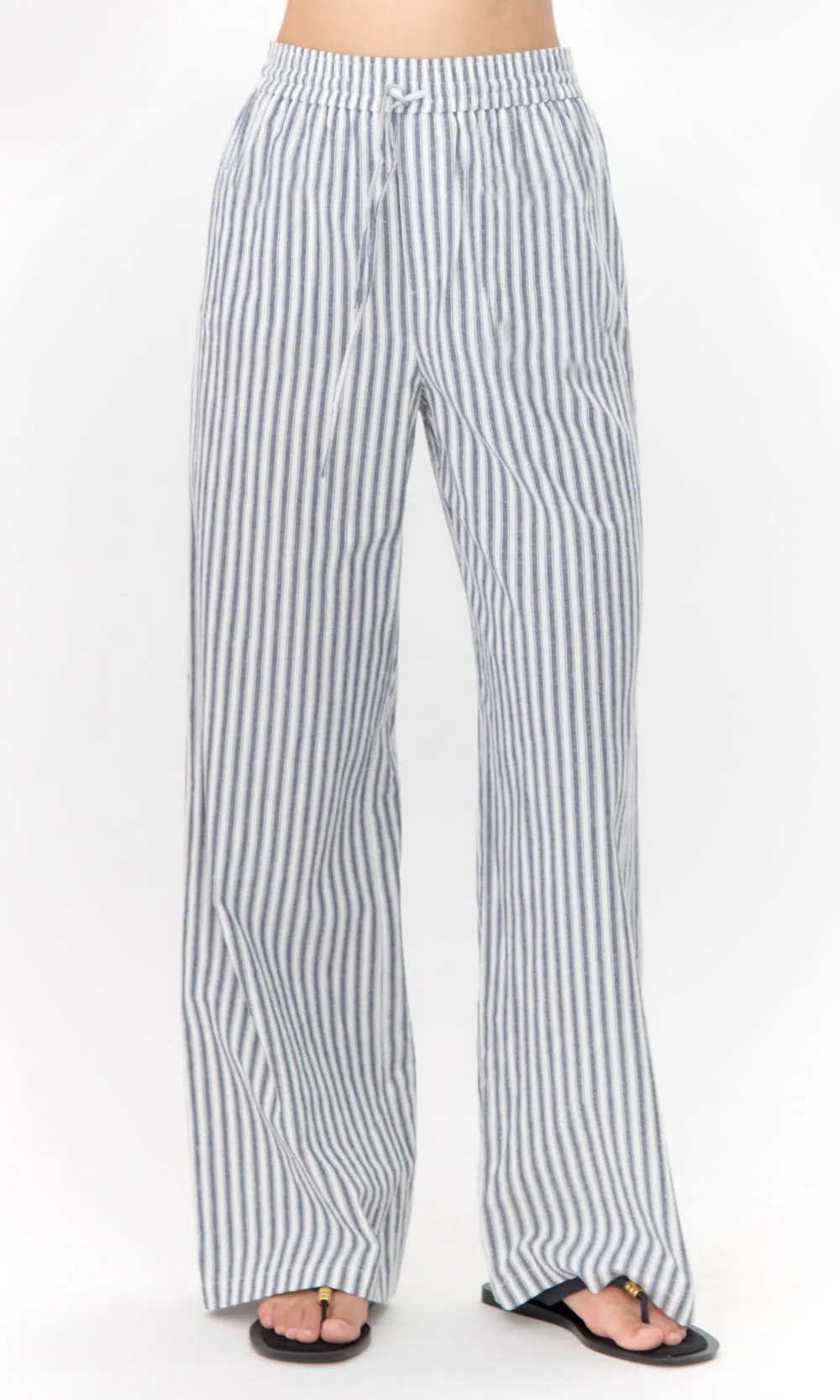 Casual Look Hellen Stripe Pull Up Pant