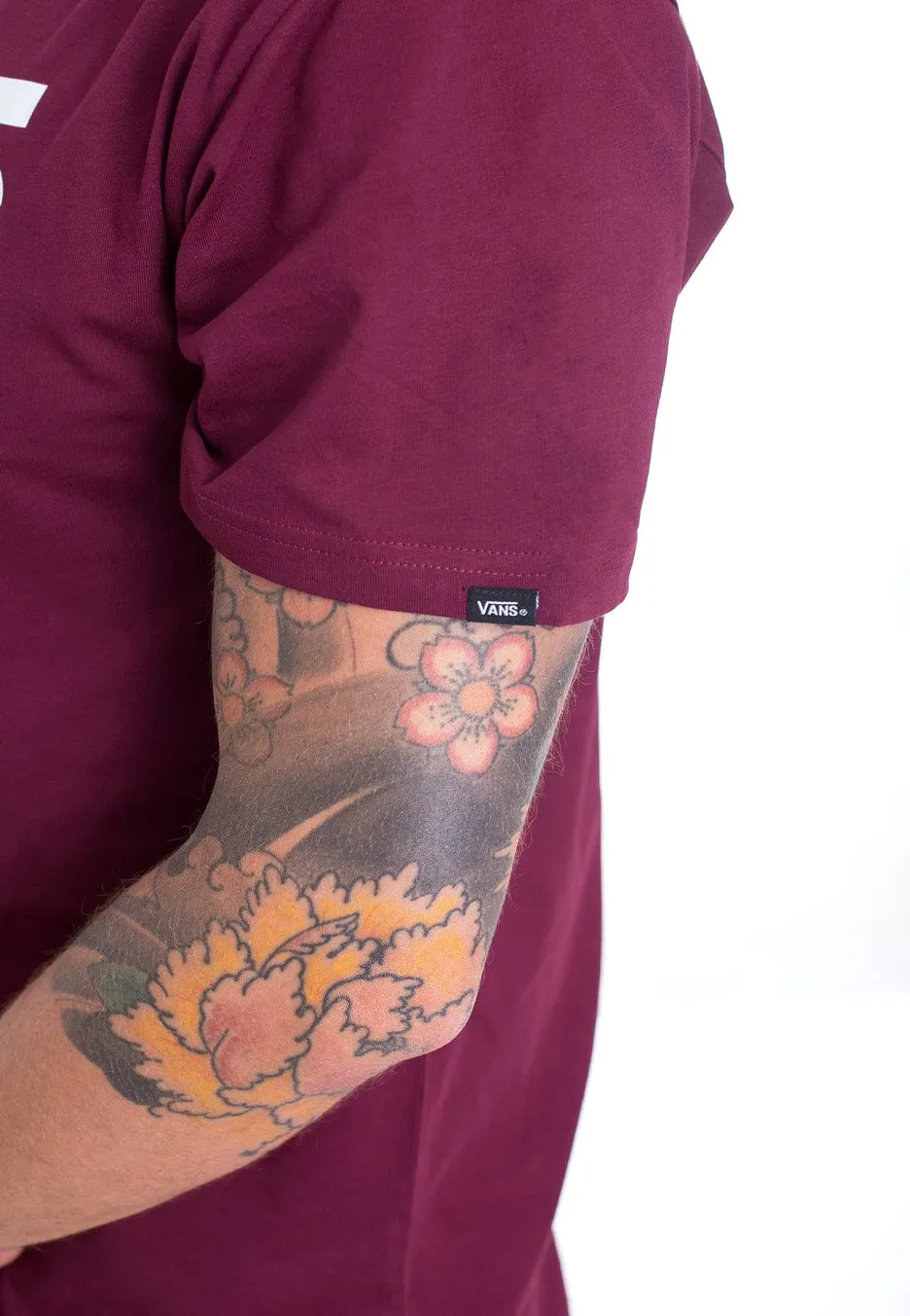 Casual Street Vans - Vans Classic Burgundy/White - T-Shirt
