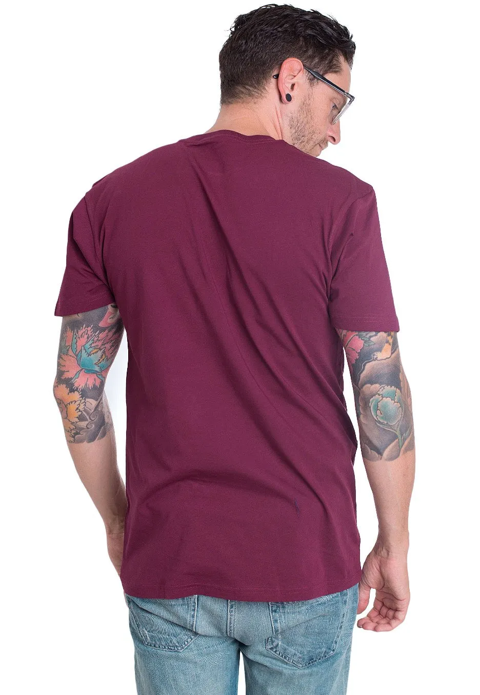 Casual Street Vans - Vans Classic Burgundy/White - T-Shirt