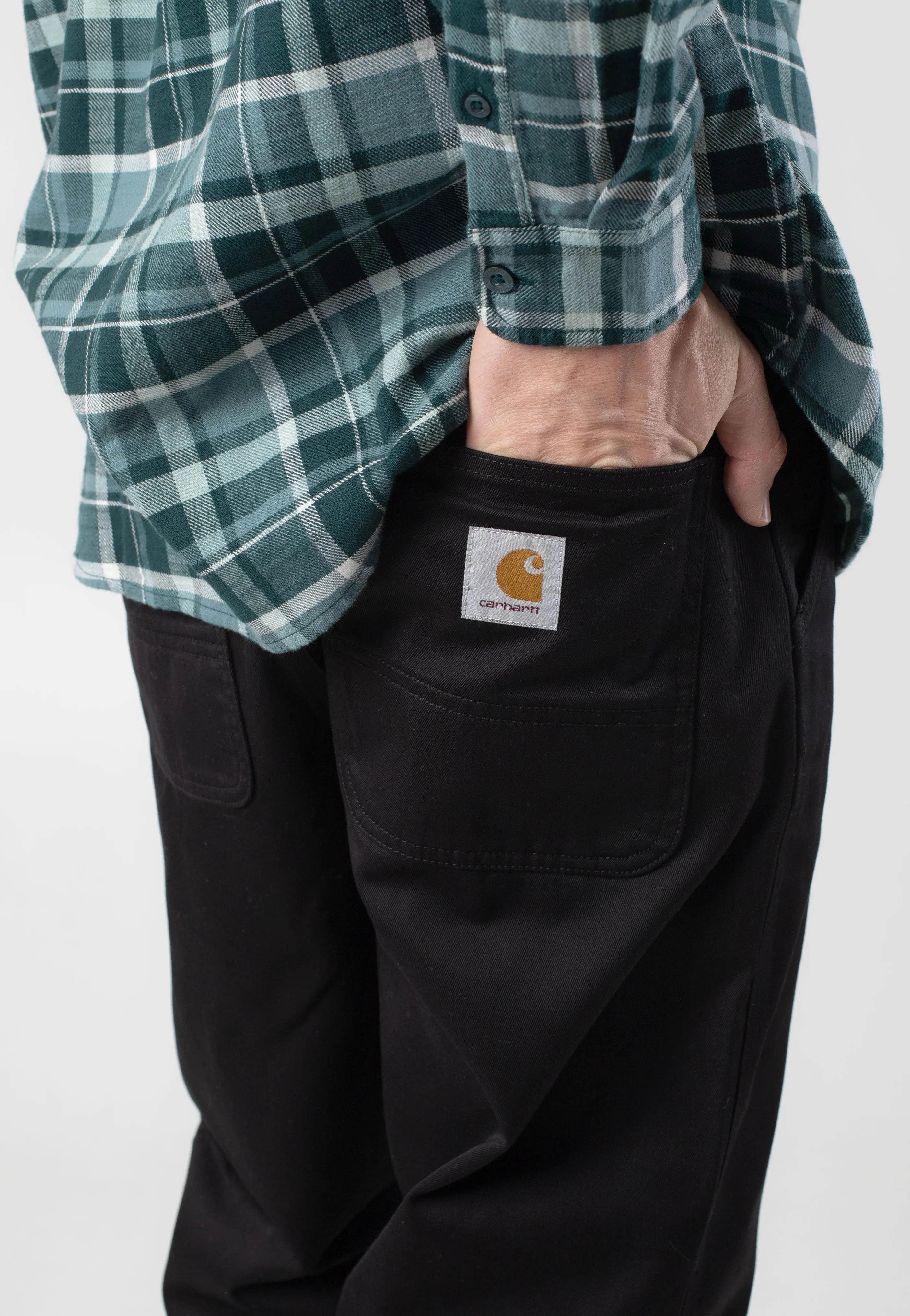 Casual Style Carhartt WIP - Simple Rinsed Black - Pants
