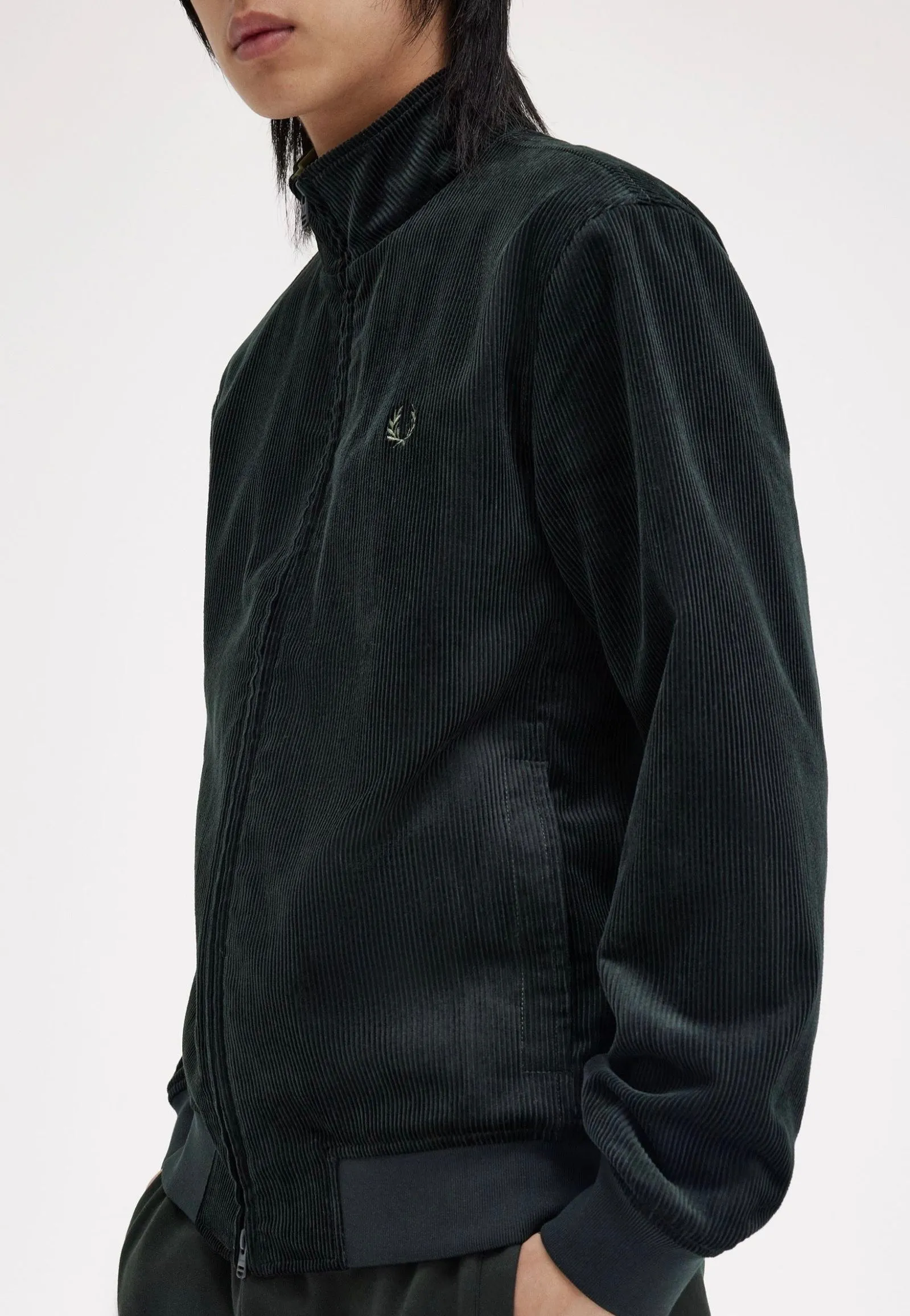 Chain accent Fred Perry - Cord Brentham Night Green - Jacket