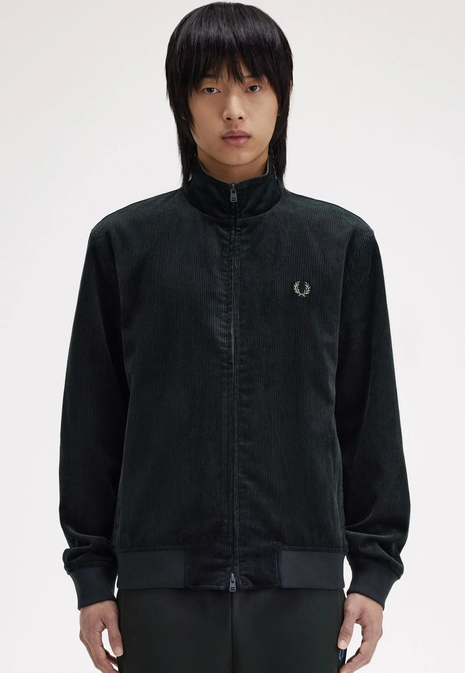 Chain accent Fred Perry - Cord Brentham Night Green - Jacket