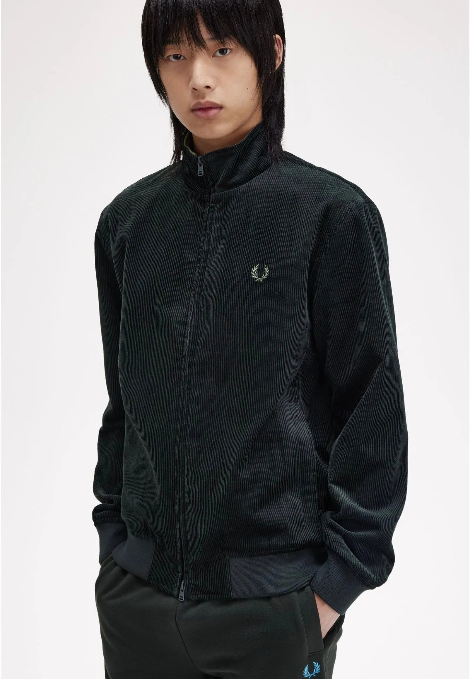 Fred Perry - Cord Brentham Night Green - Jacket Trend Rain Friendly