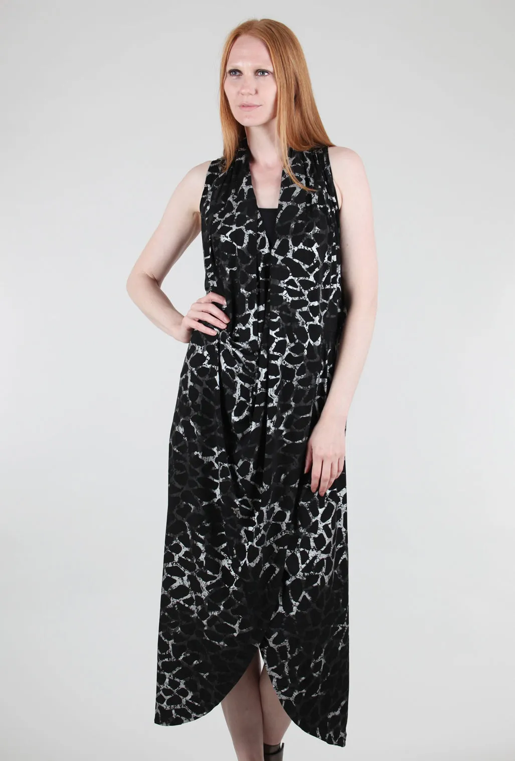 Winston Delight Dress, Black Simple Texture Pleated design