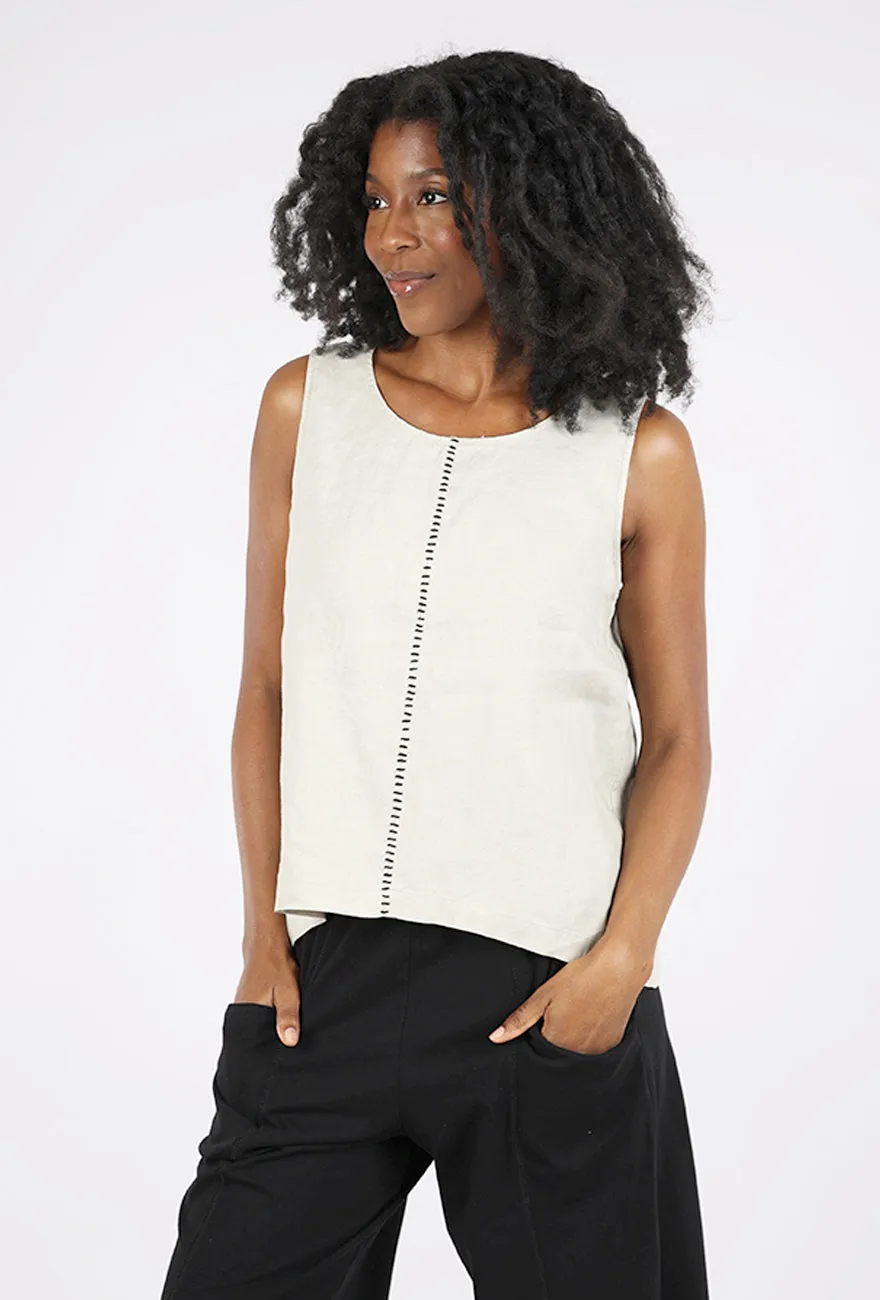Charming - adorable Linen Stay Centered Tank, Shell