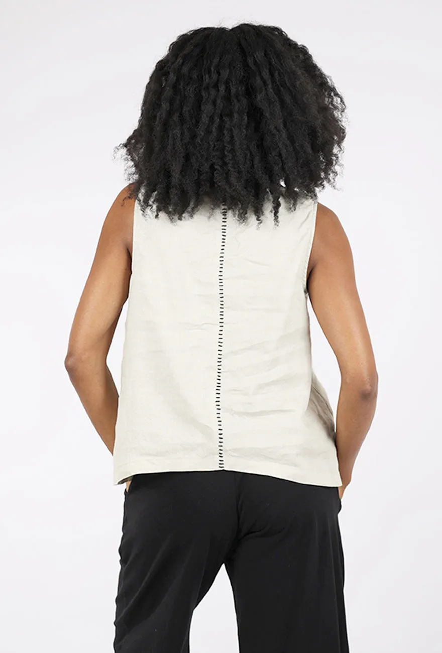 Charming - adorable Linen Stay Centered Tank, Shell