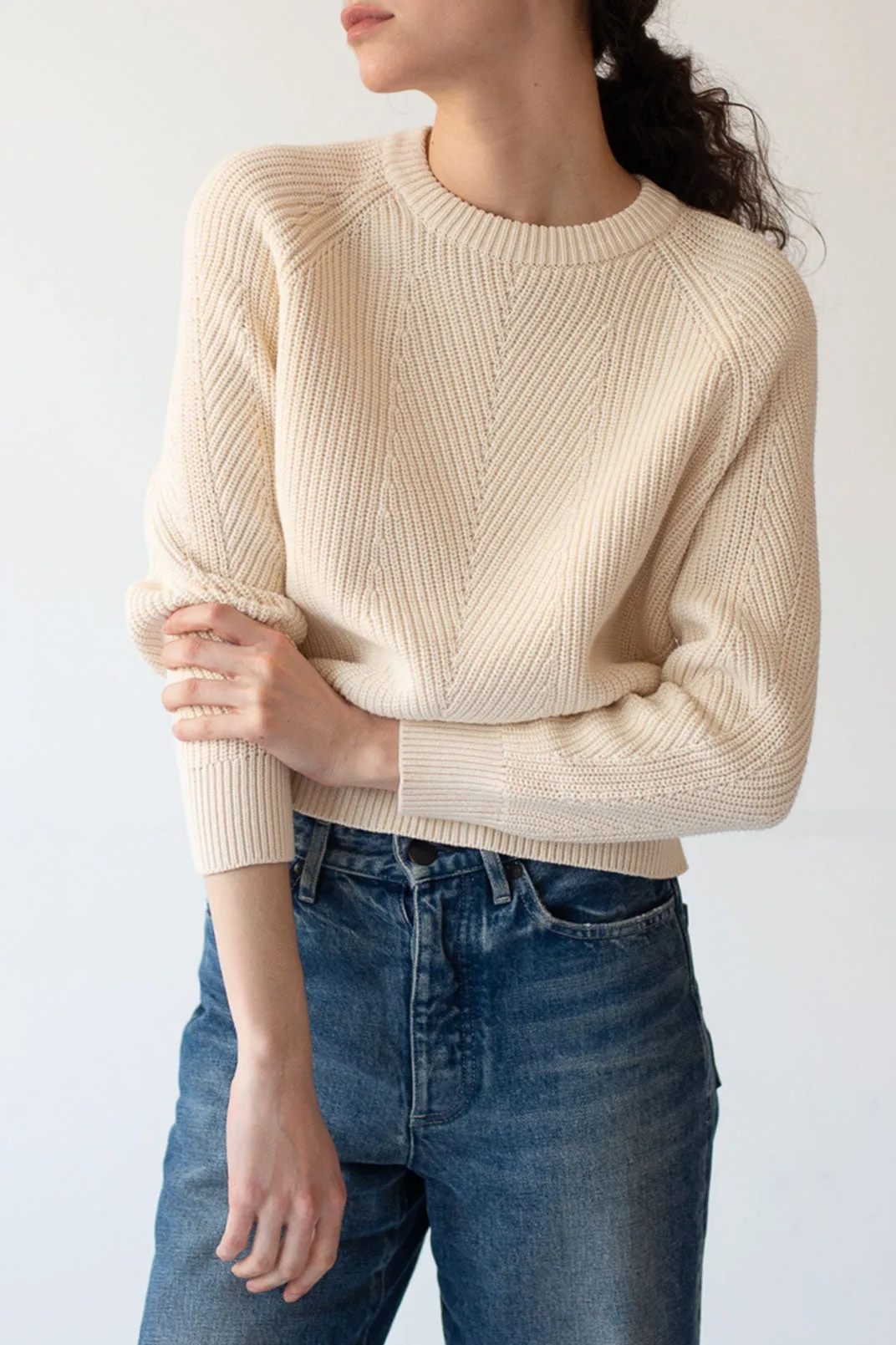 Chelsea Off White Cotton Sweater Fashionable Attire