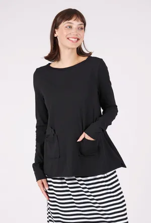 Backside Jardigan, Black Patchwork style tie design