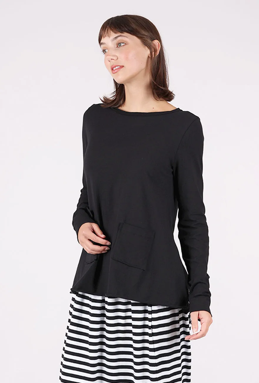 Chic and Cozy Backside Jardigan, Black