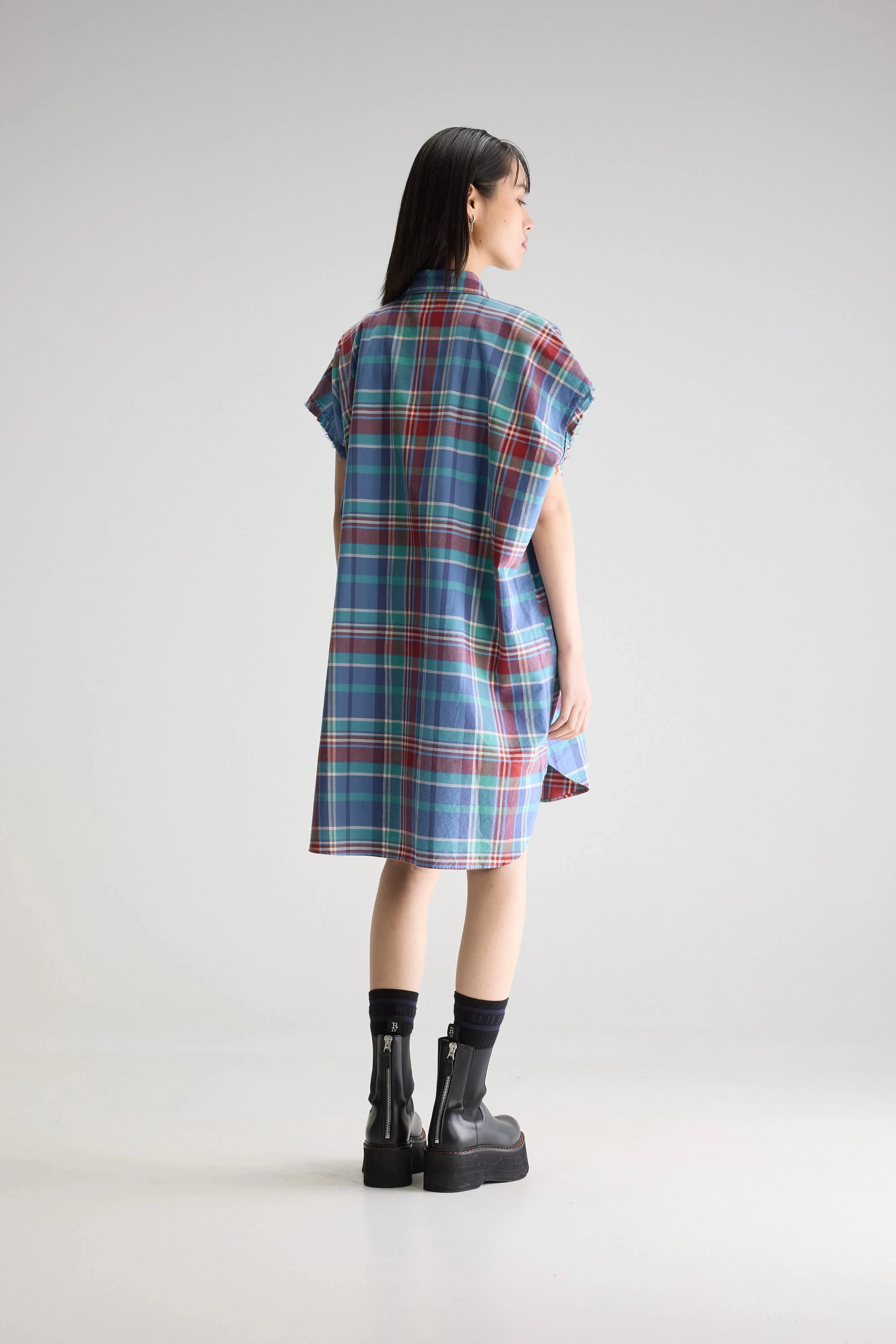 Chic casual Gianna sleeveless shirt dress (251 / W / CHECK A)