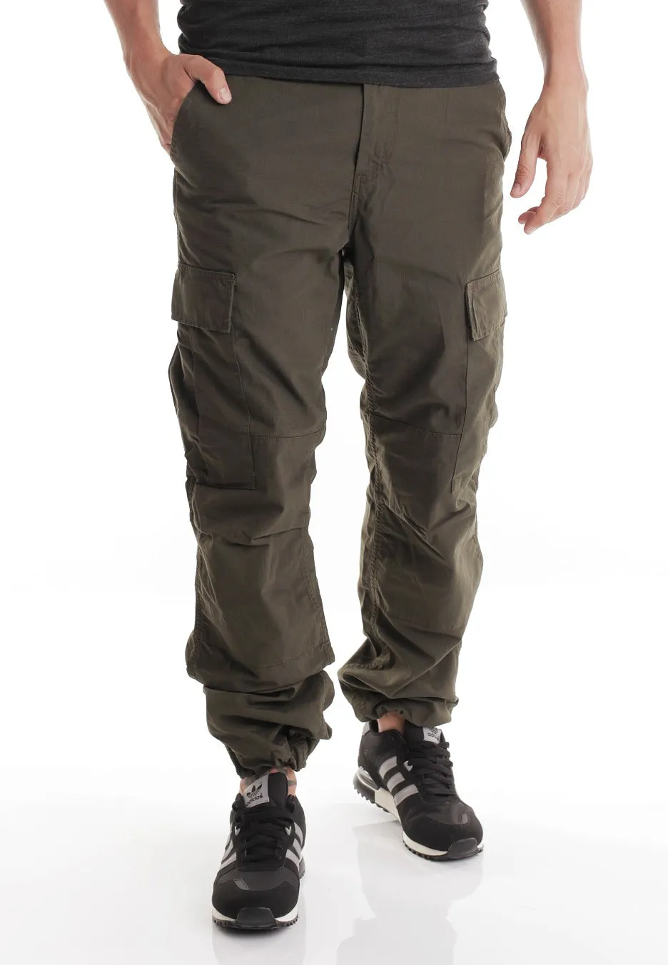Transitional Style Carhartt WIP - Regular Cargo Columbia Ripstop Cypress Rinsed - Pants