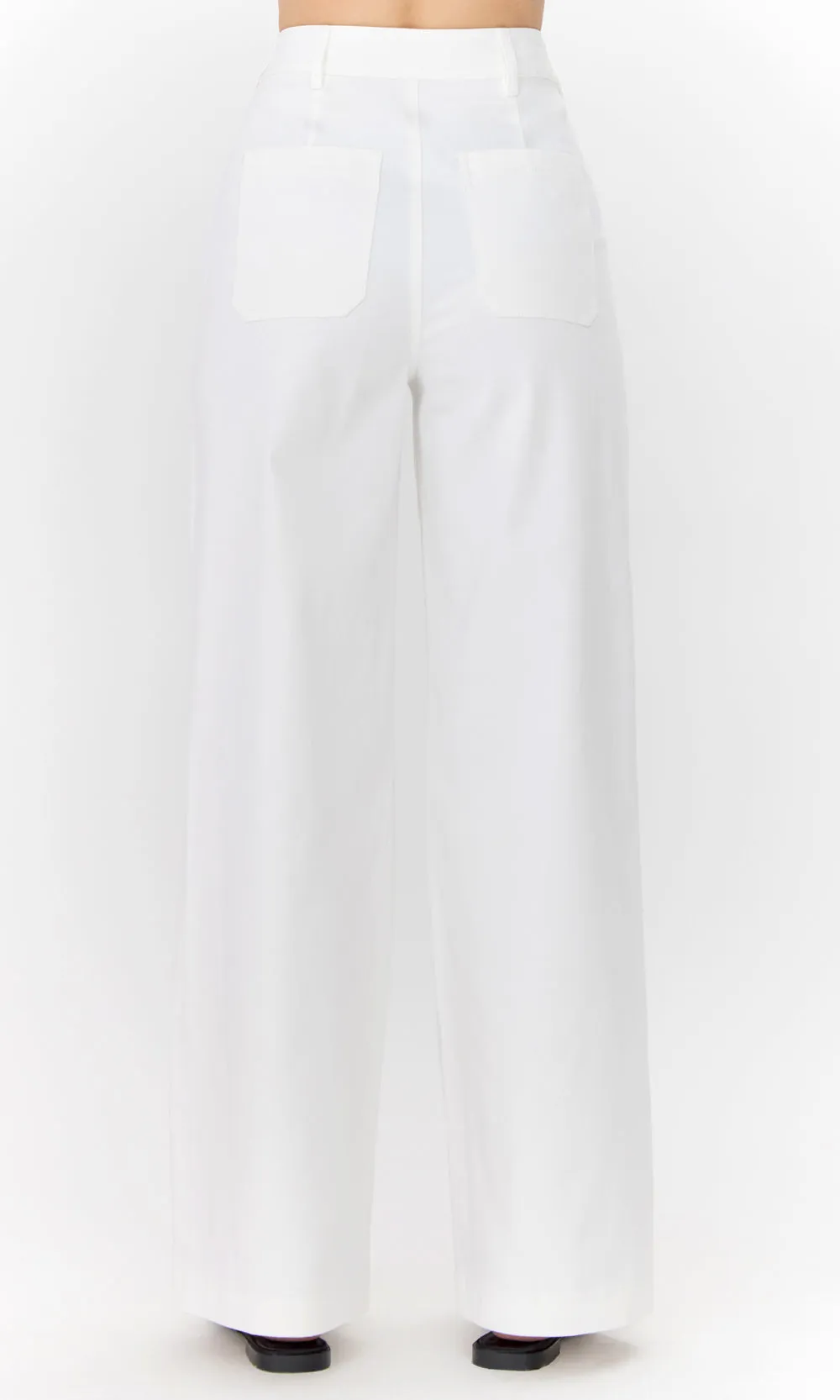 Chic Design Jennsen Cotton Canvas Wide Leg Pants