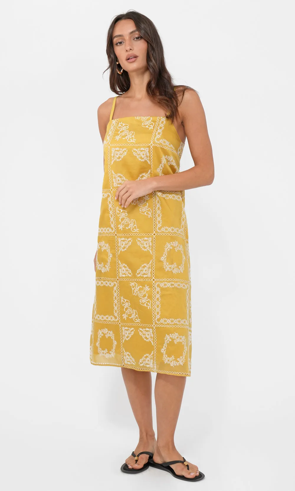 Chic Dress Cali Embroidered Slip Dress