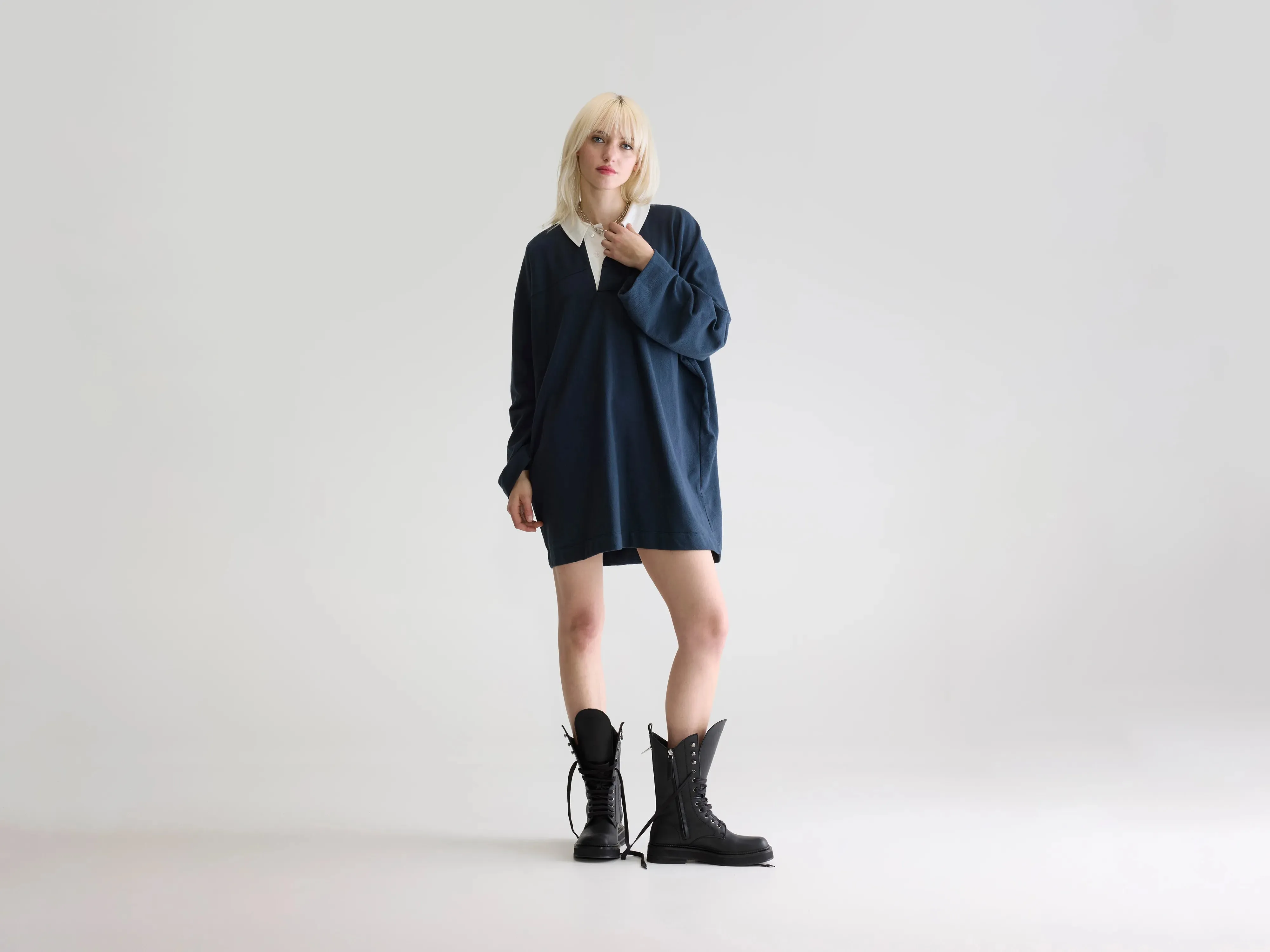 Stylish Silhouette Grace Soft Foogy loose dress (252 / W / AMERICA)