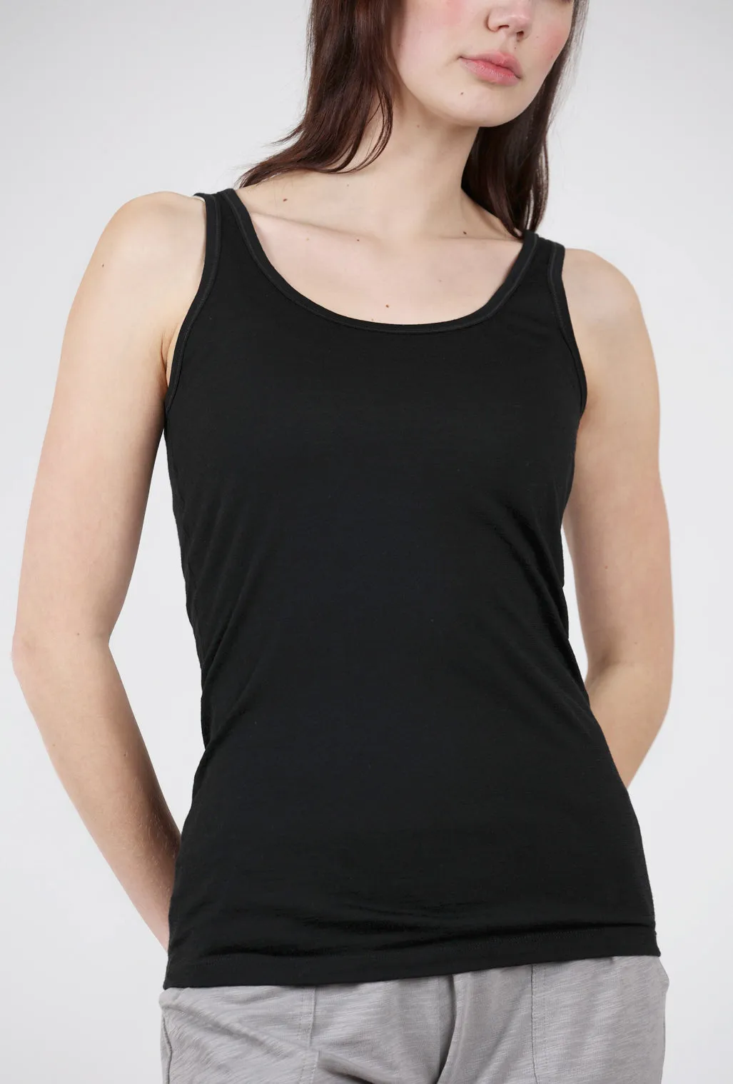 Chic Style Classic Merino Tank, Black