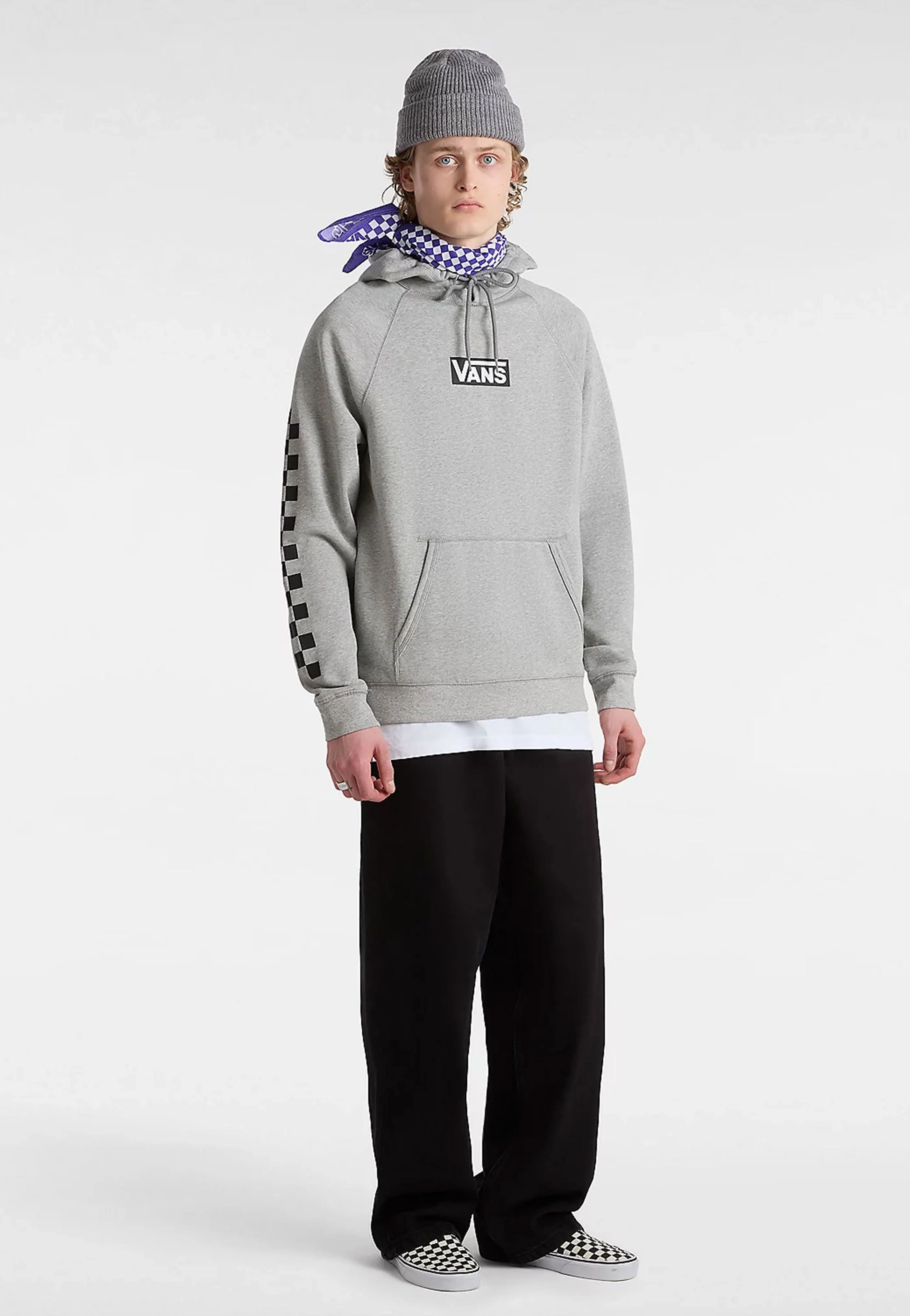 Chic Touch Vans - Versa Standard Cement Heather/Checkerboard - Hoodie