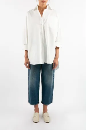 Breezy outdoor clothing Lightweight office attire Cotton Taft White Blouse
